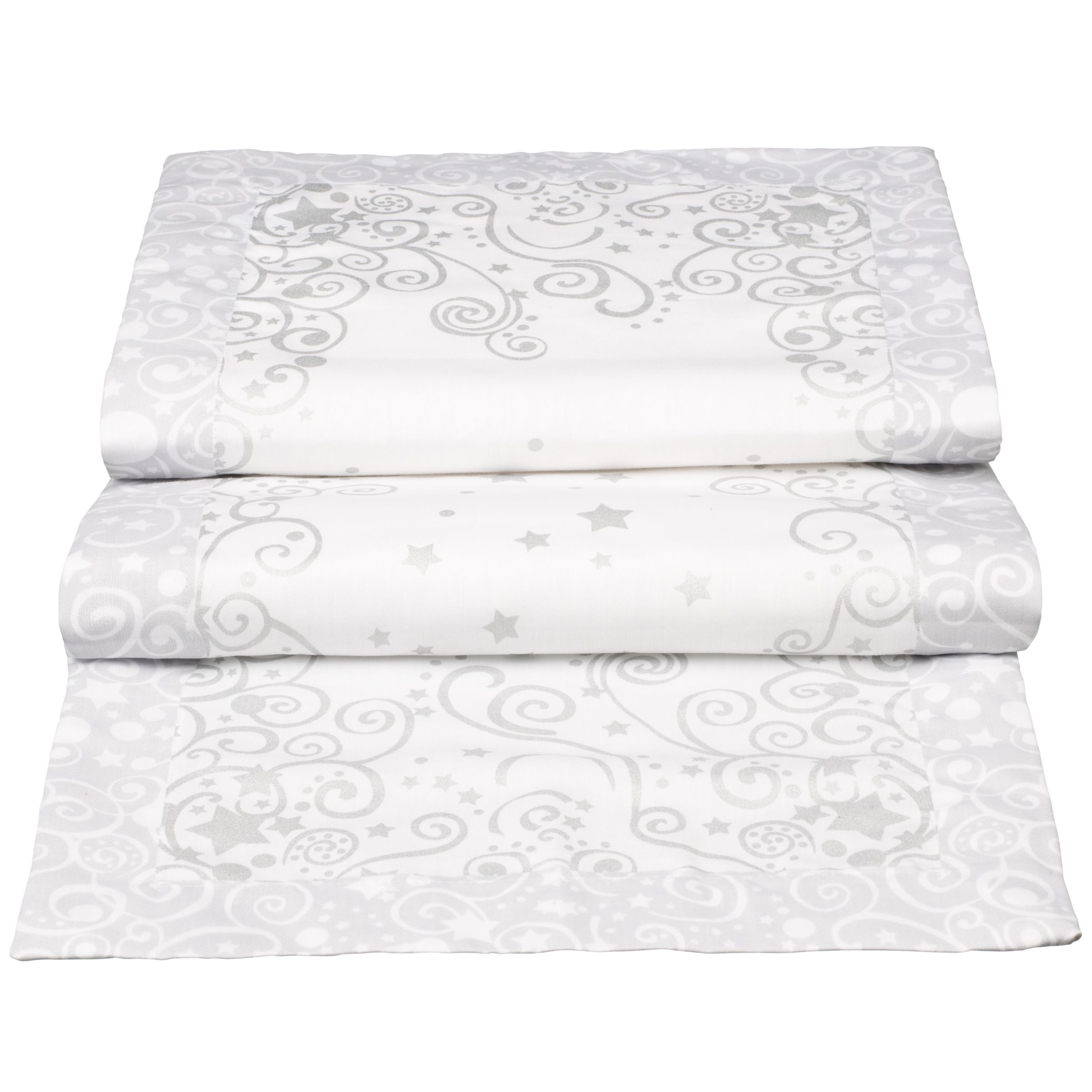 John Lewis Festivity Runner, 40x190cm, Silver