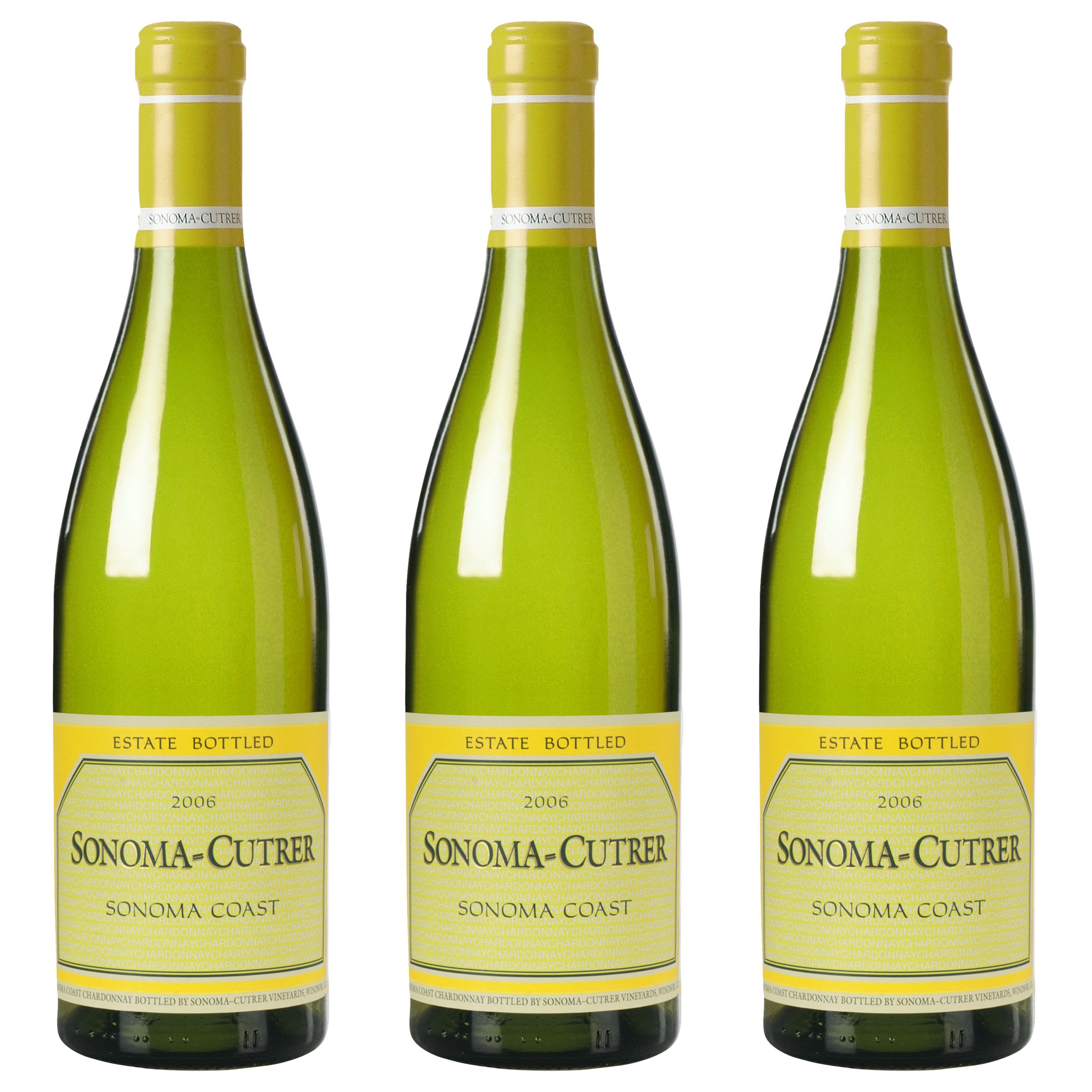 Sonoma-Cutrer Sonoma Coast Chardonnay 2006 California, USA, Pack of 3