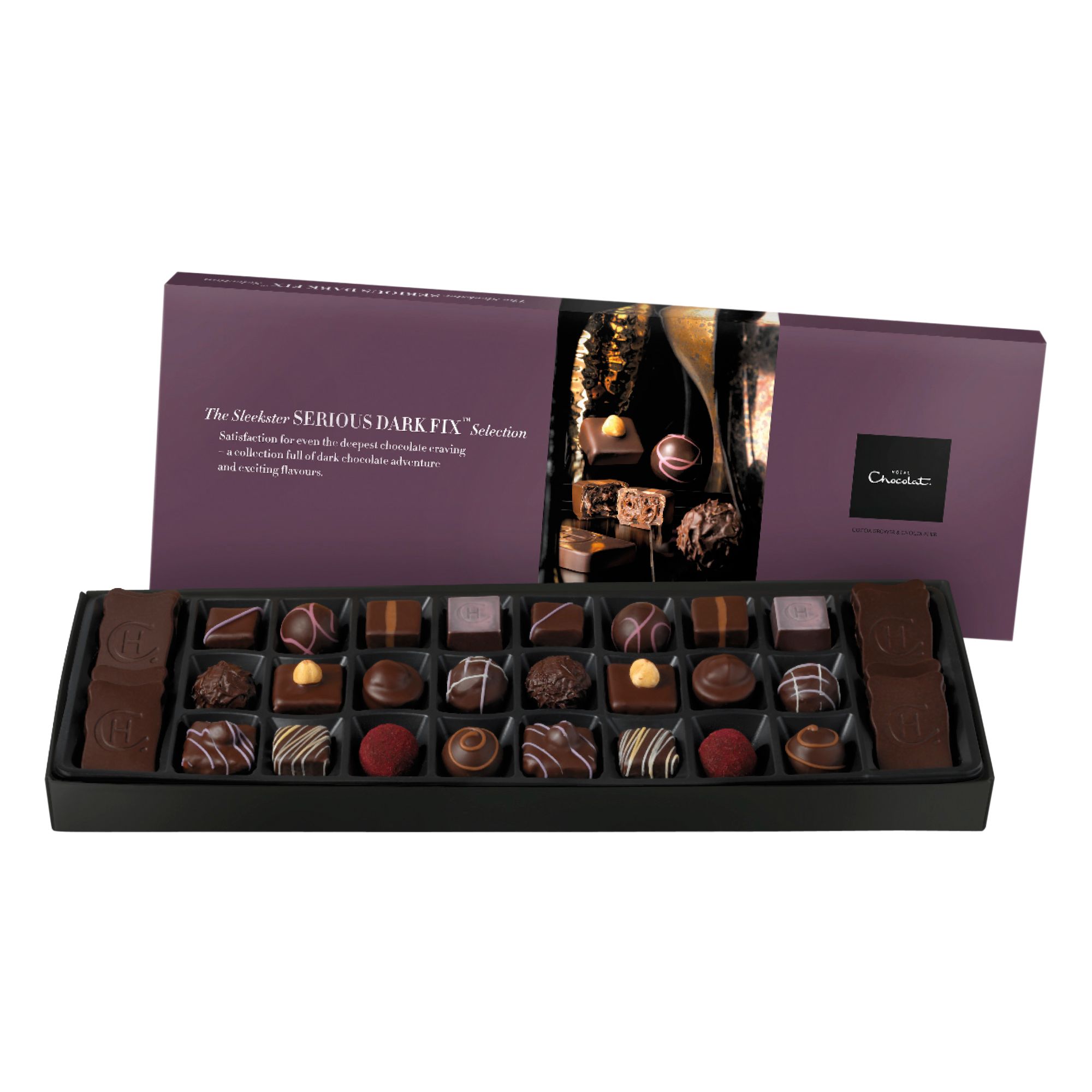 Hotel Chocolat Serious Dark Fix Sleekster Assorted Chocolates 300g