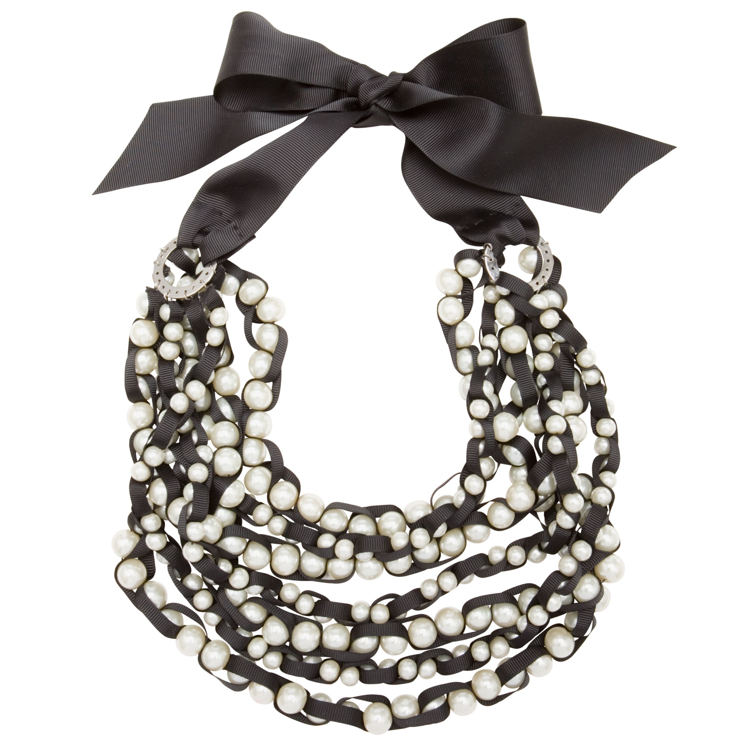 Adele Marie Ribbon Pearl 7 Row Necklace