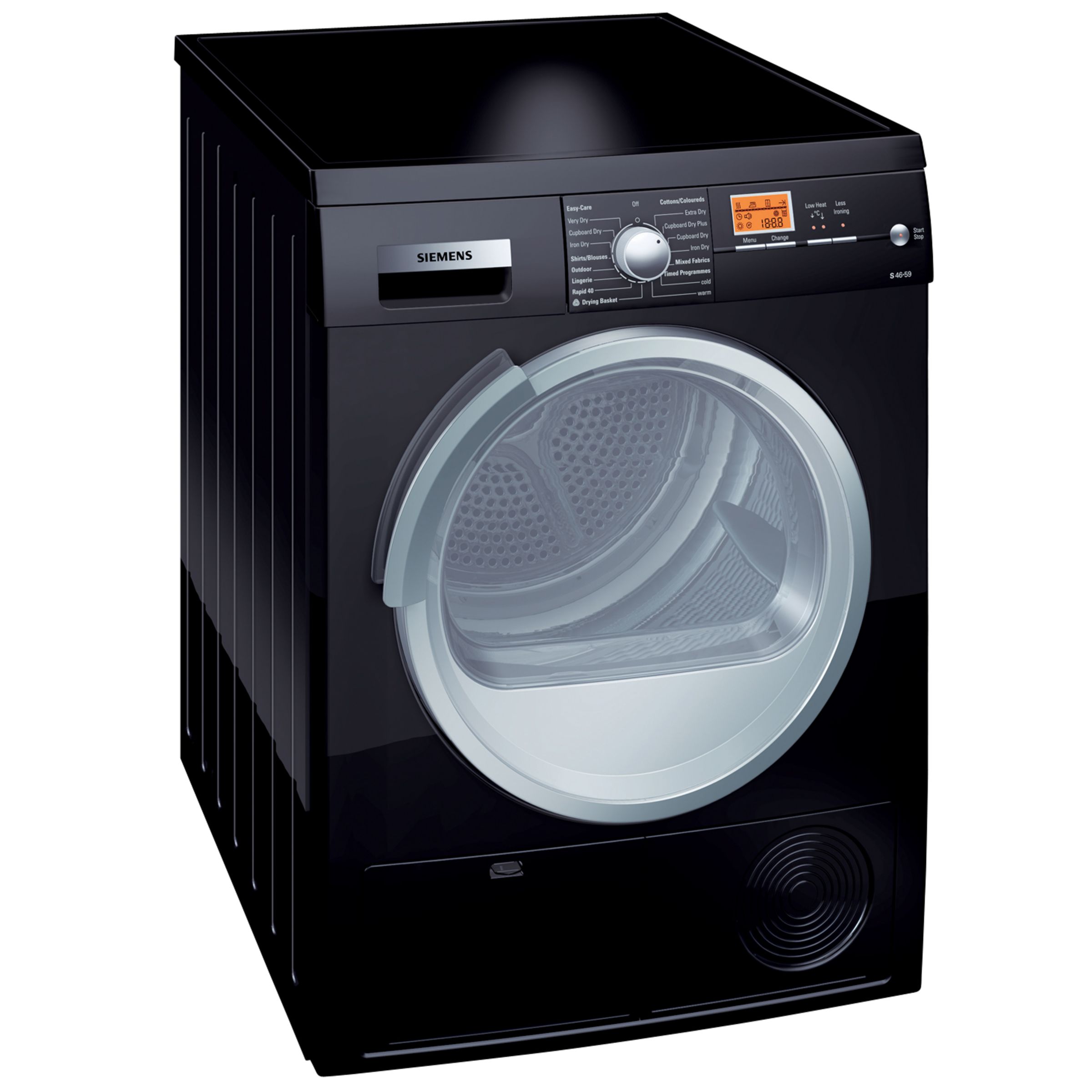 Siemens WT46S59BUK Sensor Condenser Tumble Dryer, Black