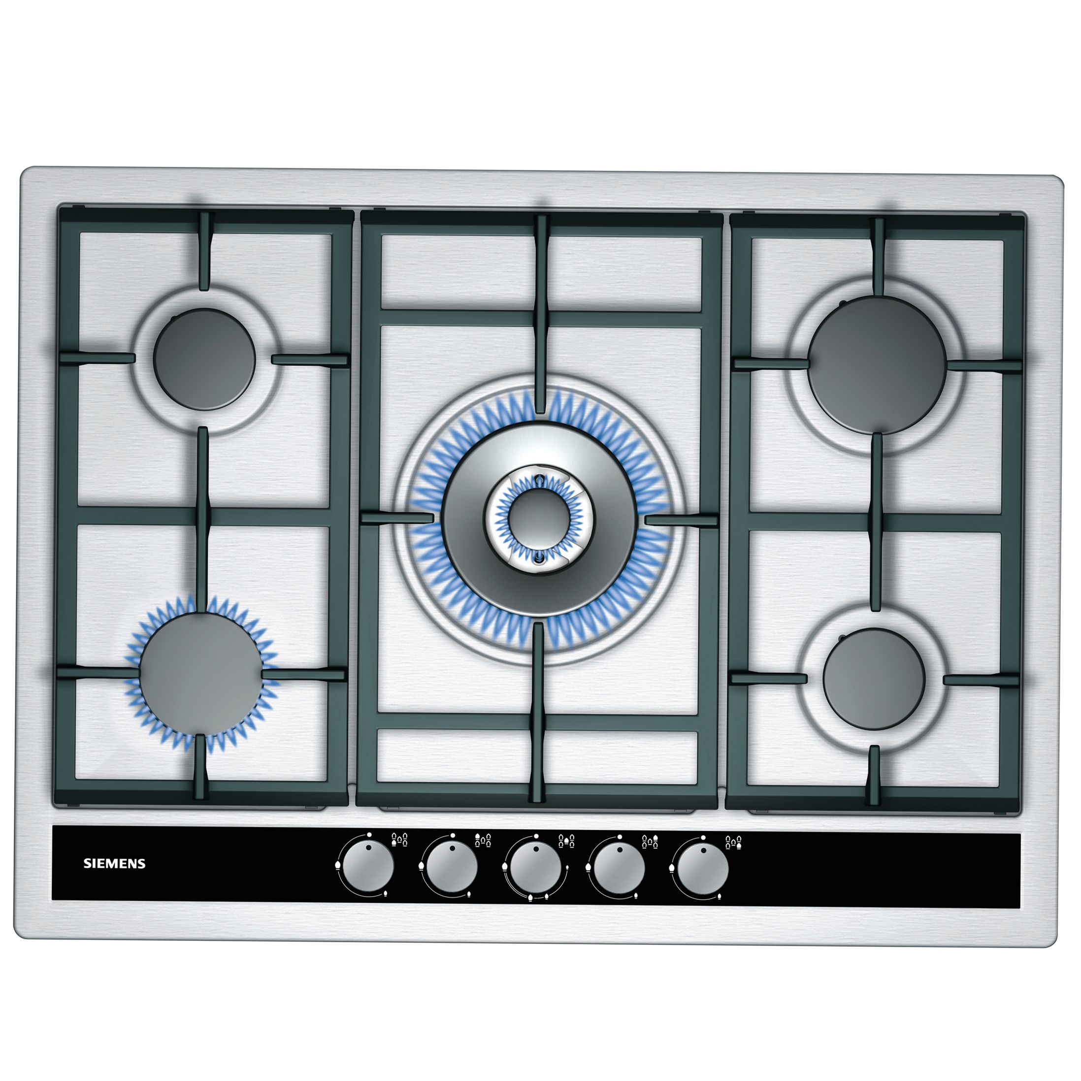 Siemens EC745RC90E Gas Hob, Stainless Steel at John Lewis