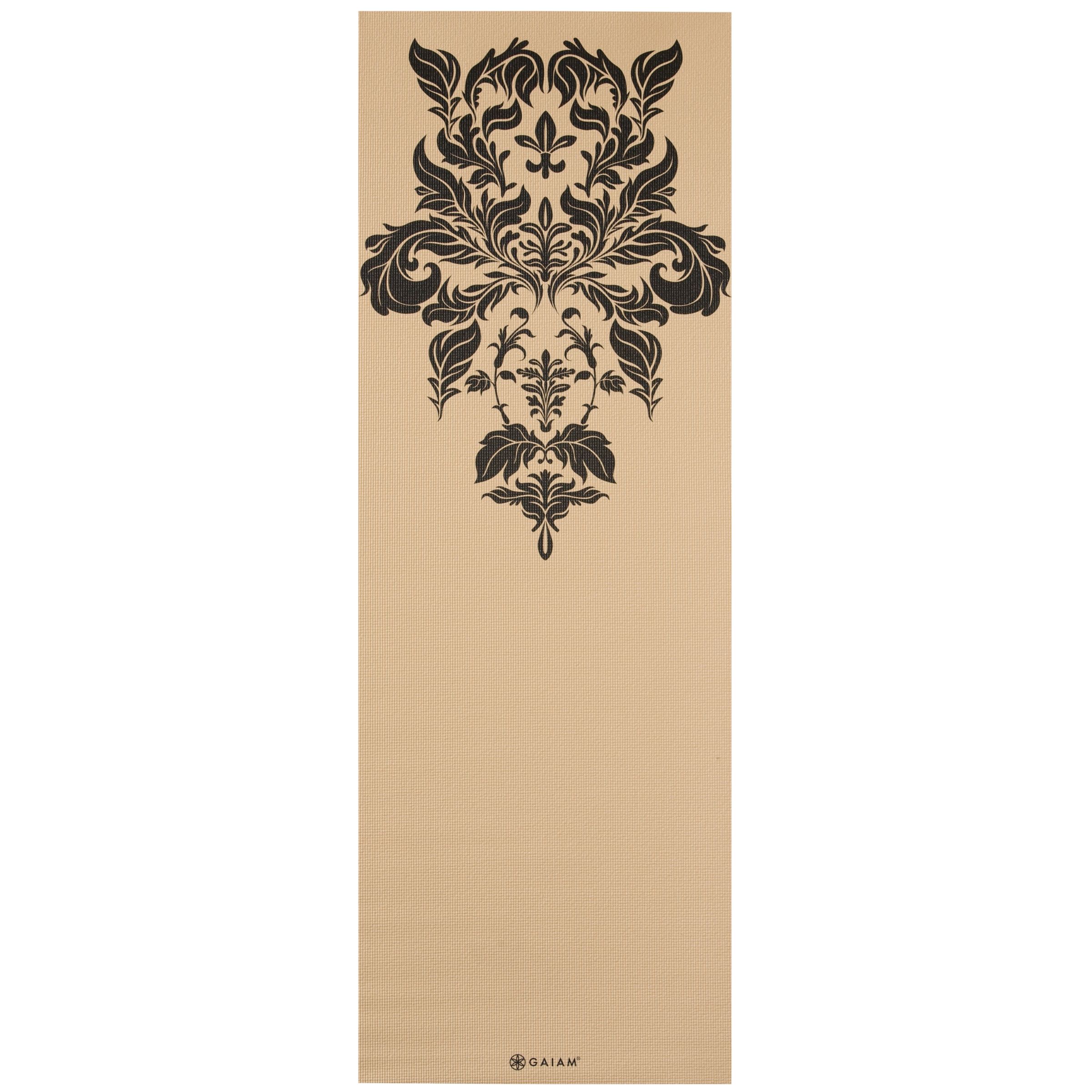 Gaiam Damask Yoga Mat Beige