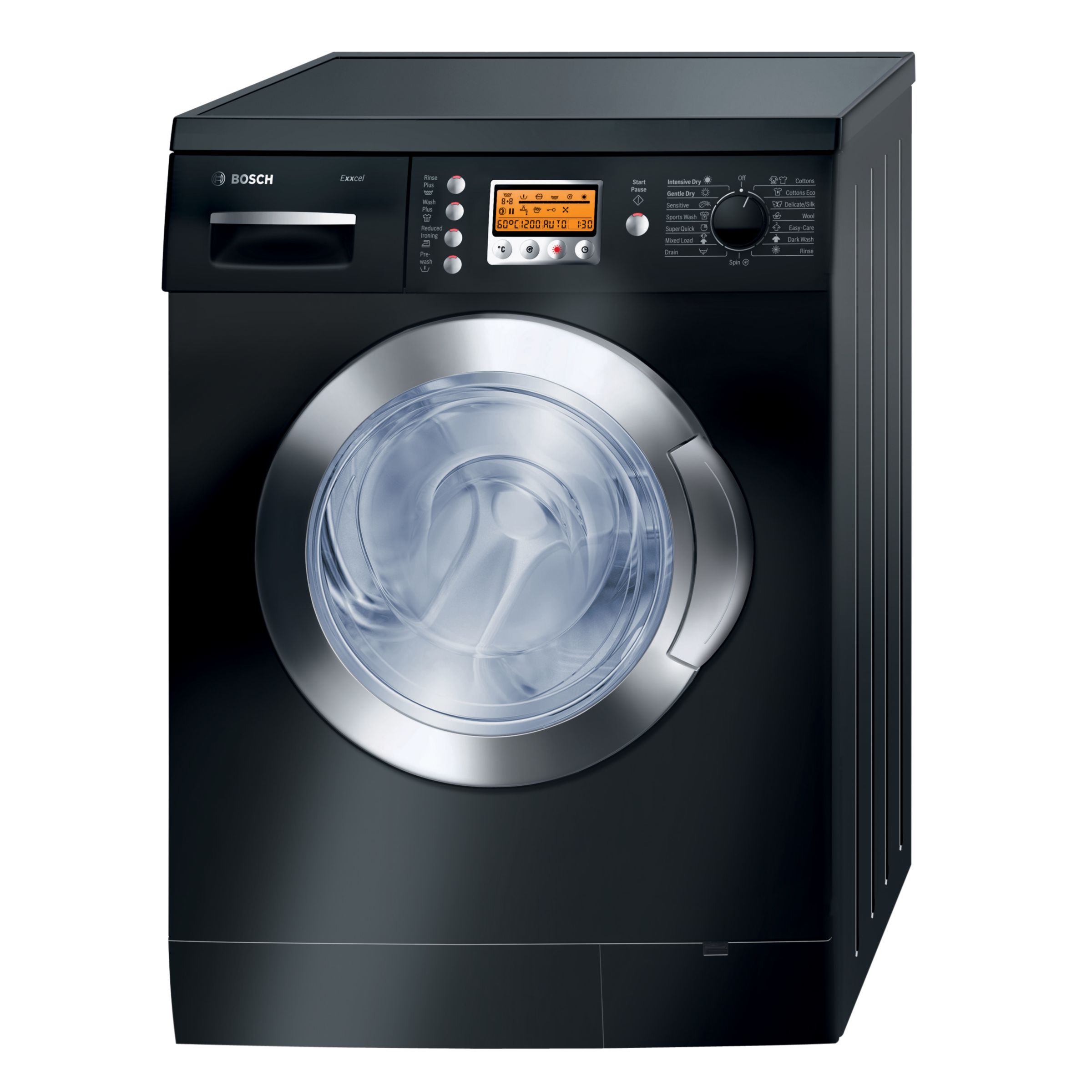 Bosch Exxcel WVD2452BGB Washer Dryer, Black at JohnLewis