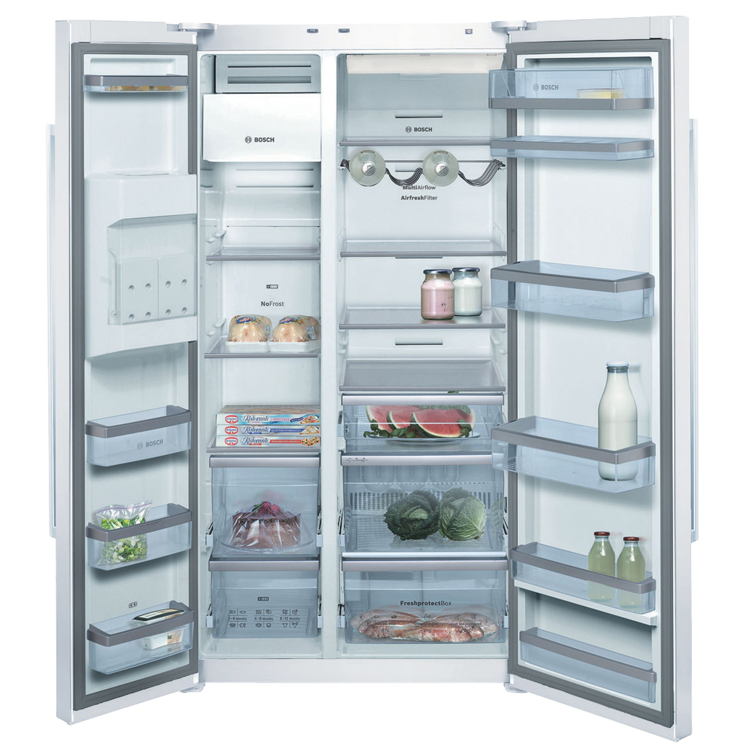 Bosch KAD62S20GB American Style Fridge Freezer, White at JohnLewis