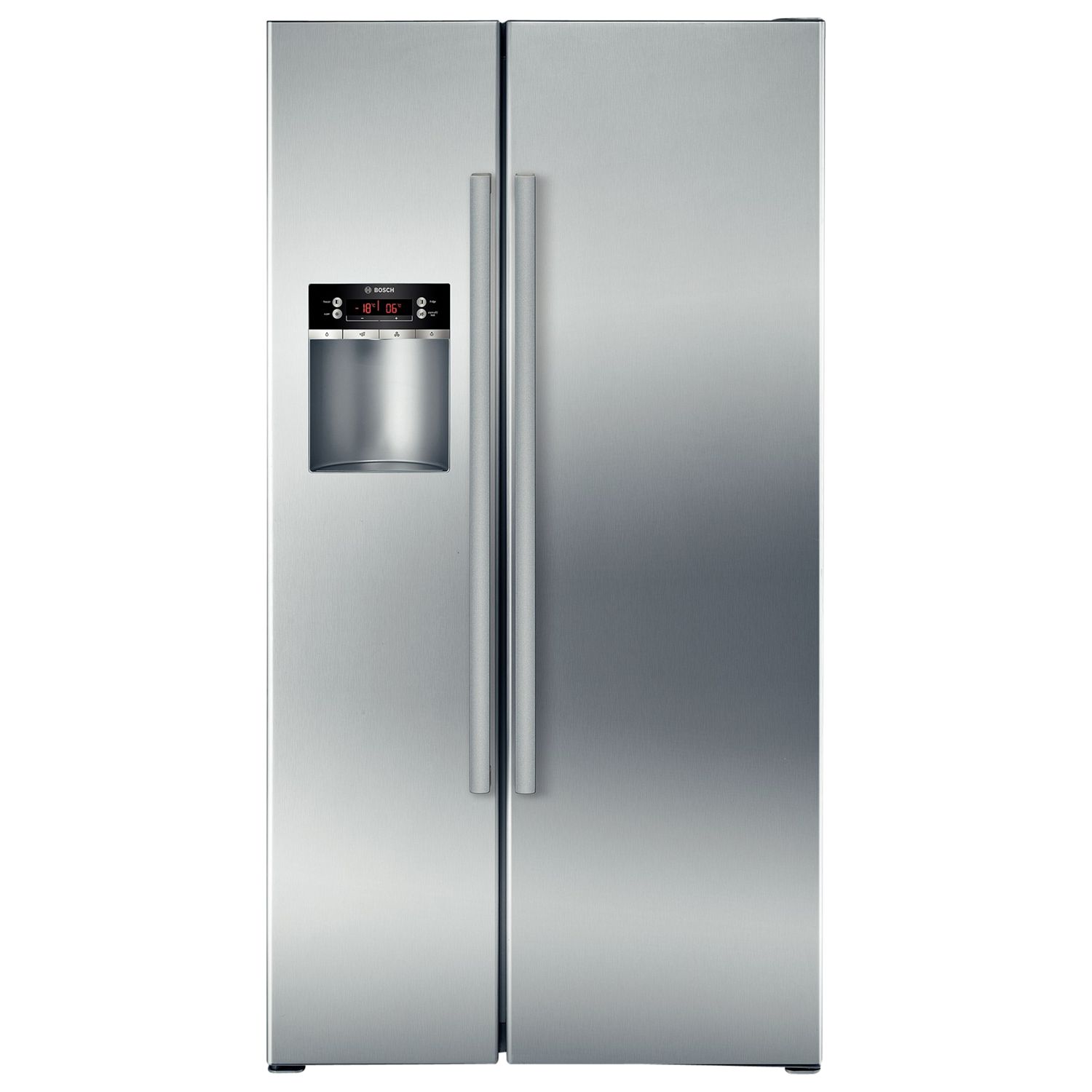 Bosch KAD62V40GB American Style Fridge Freezer, Steel Look at John Lewis