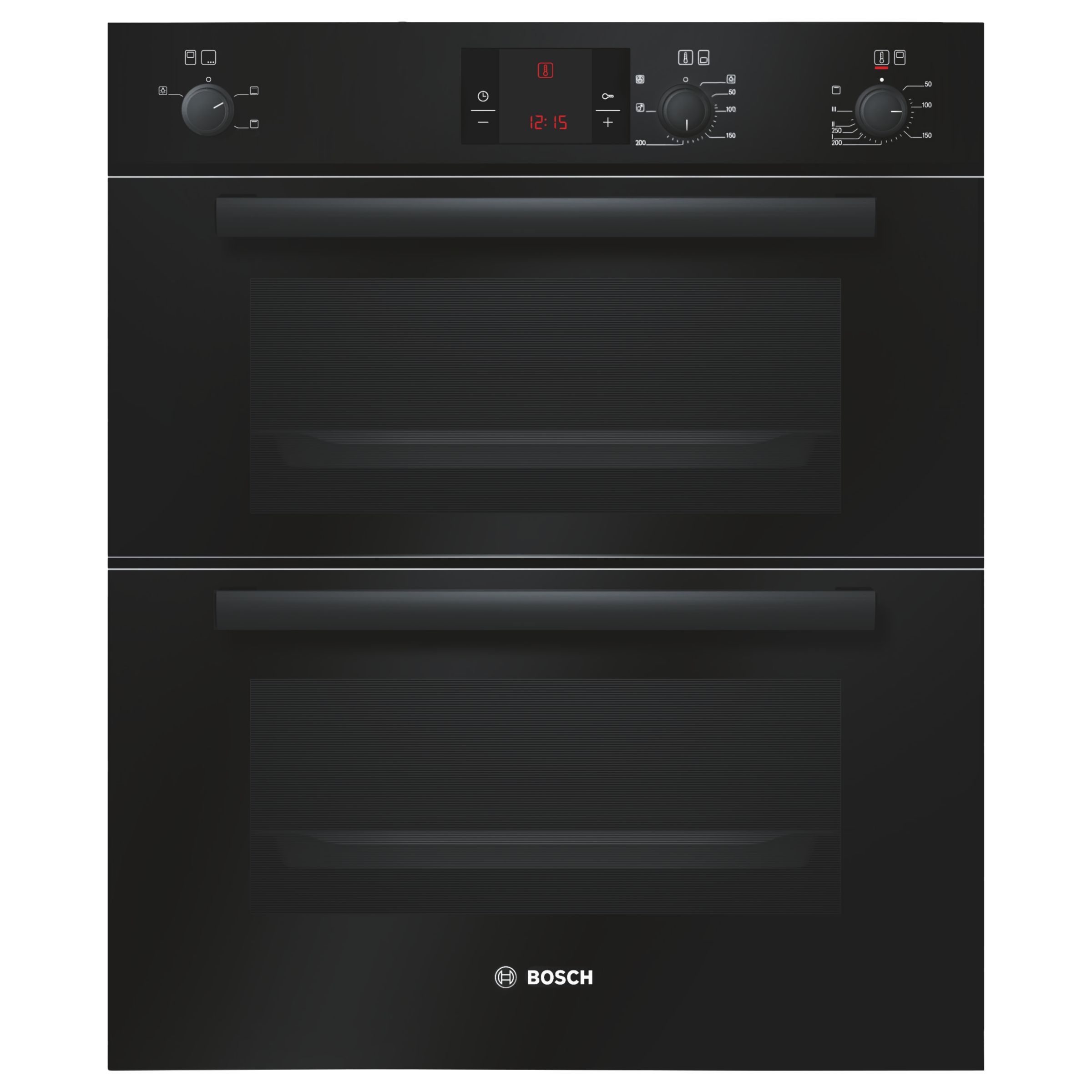 Bosch HBN13B261B Double Electric Oven, Black at John Lewis