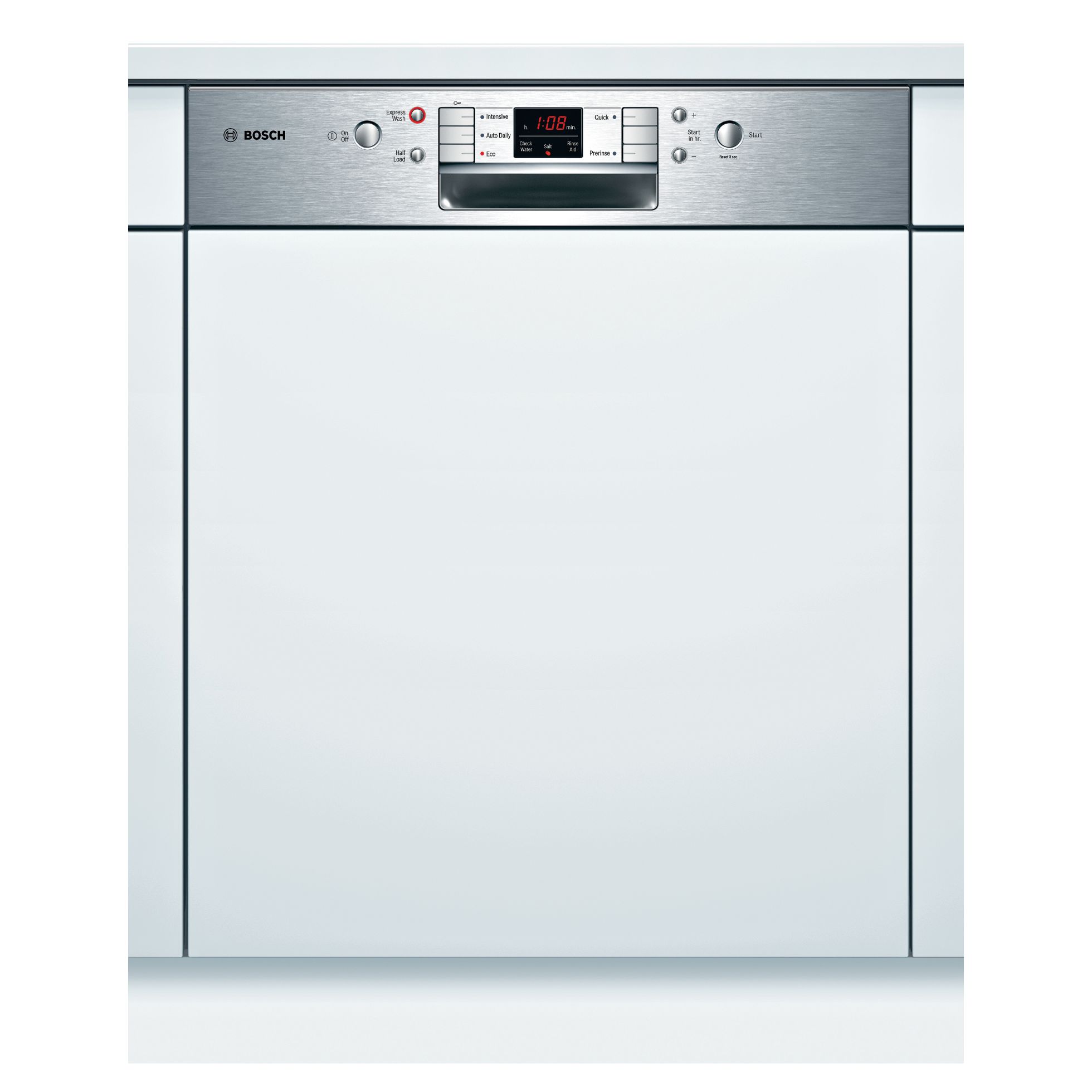 Bosch SMI50M05GB Semi-Integrated Dishwasher, Stainless Steel at John Lewis