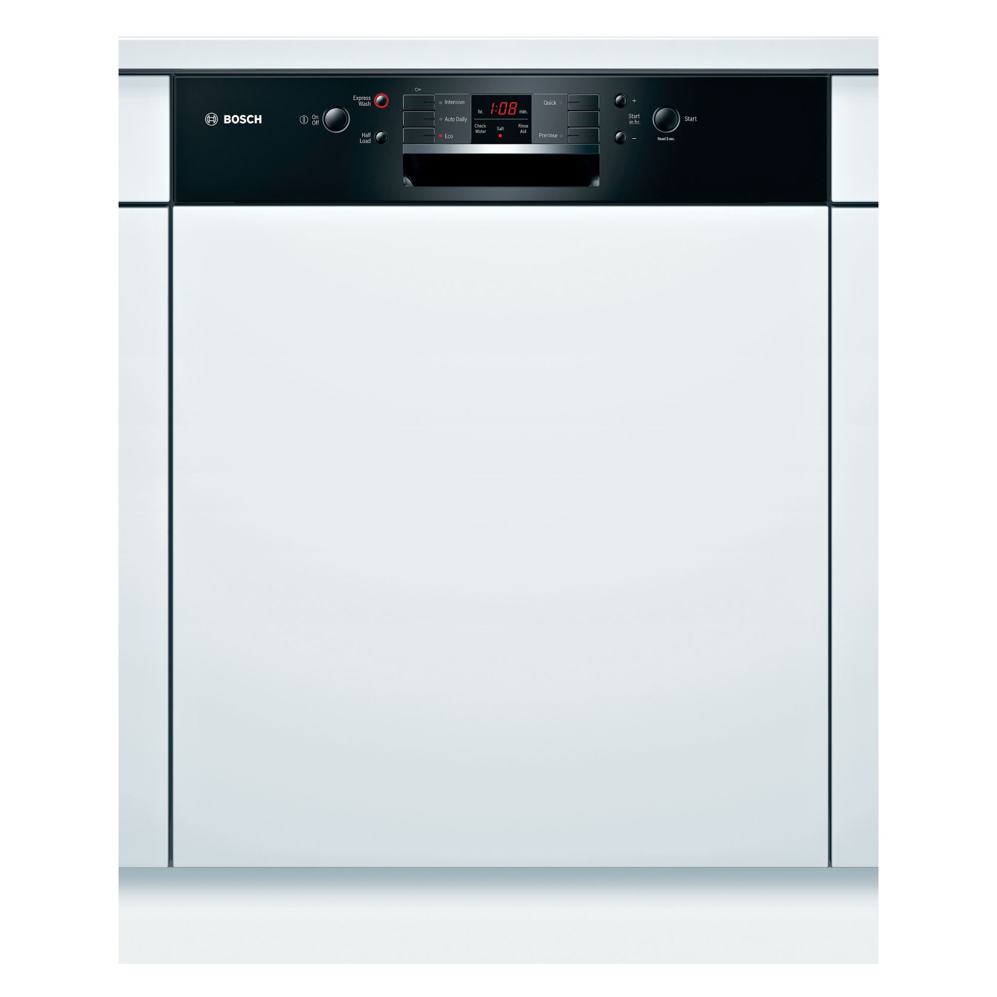 Bosch SMI50M06GB Semi-Integrated Dishwasher, Black