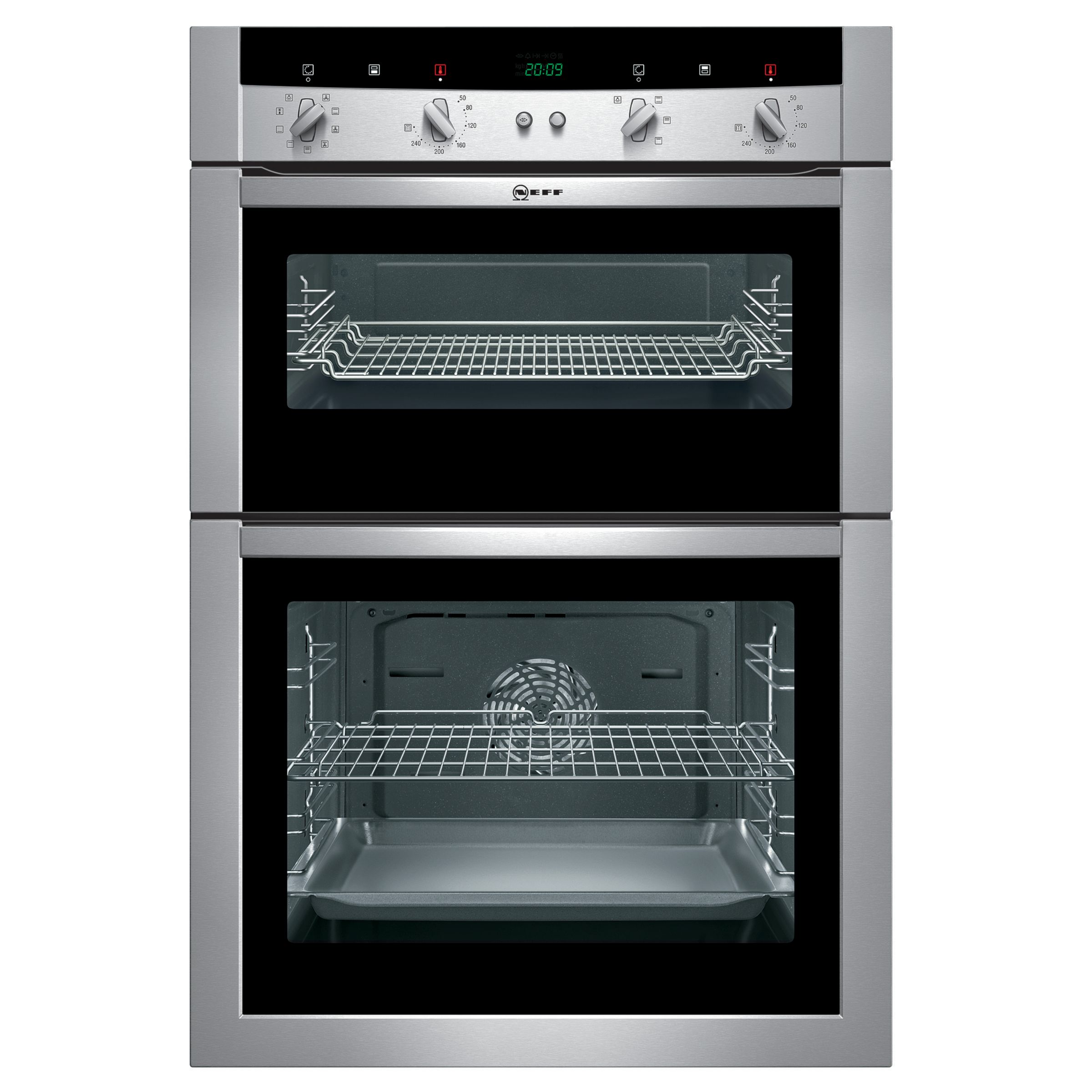 Neff U15M62N0GB Double Electric Oven, Stainless Steel at John Lewis