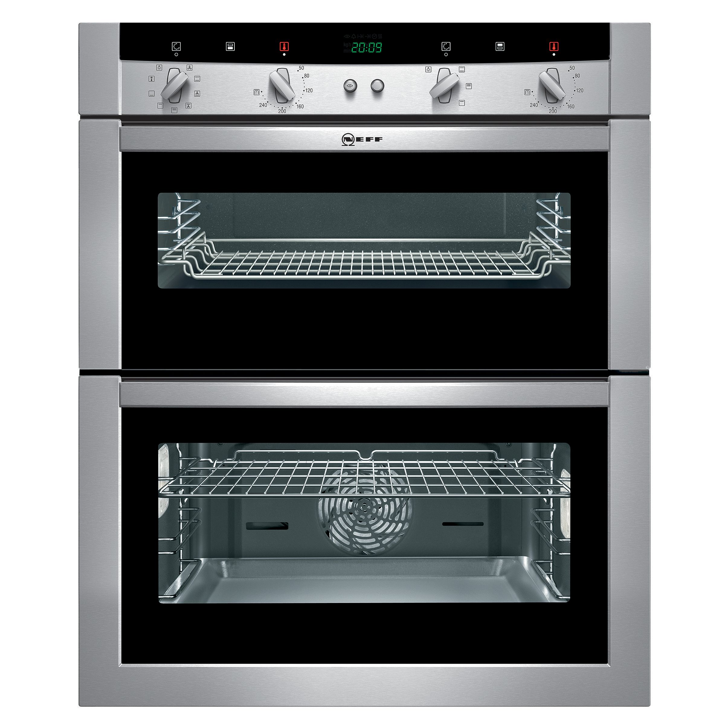Neff U17M72N0GB Double Electric Oven, Stainless Steel at John Lewis