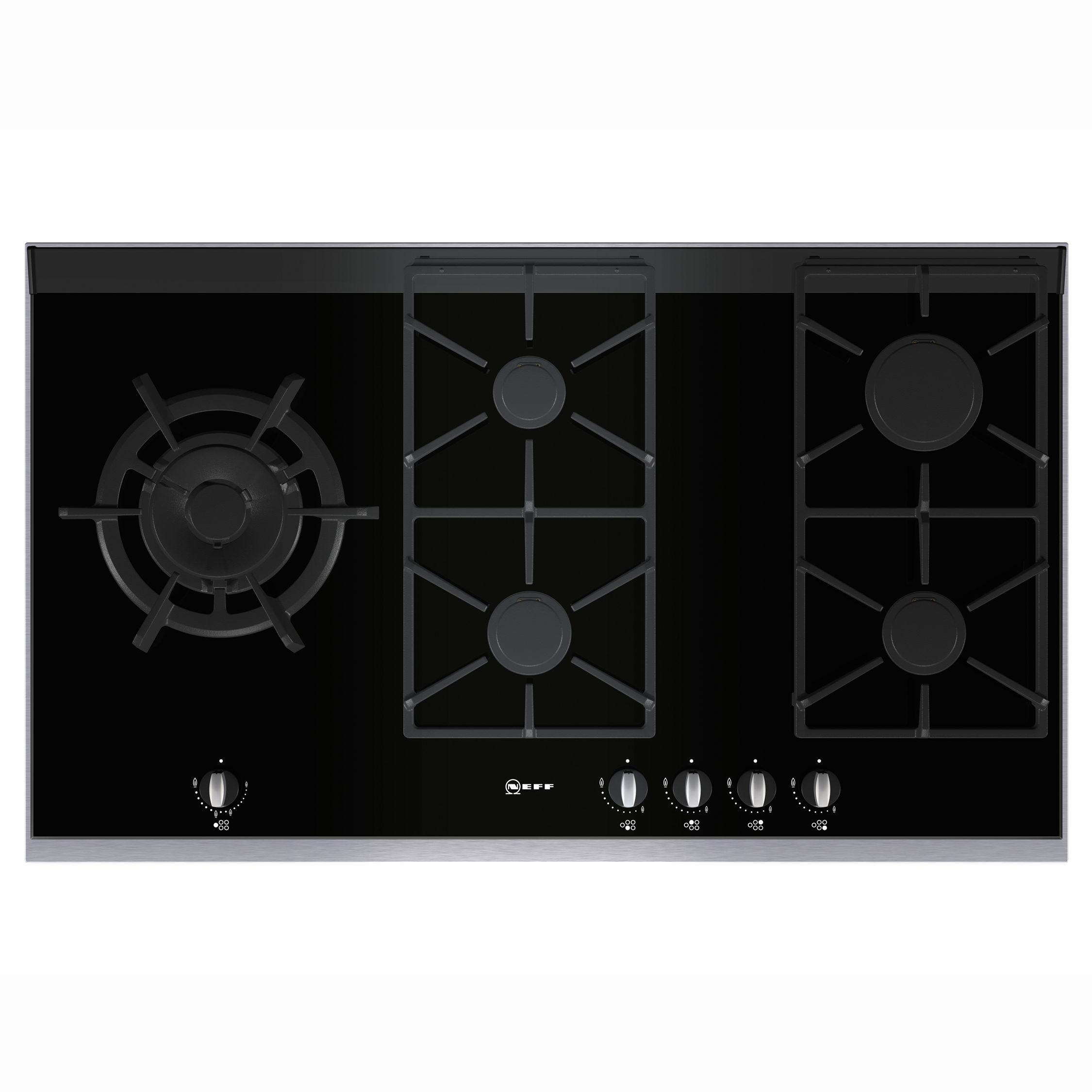 Neff T69S86N0 Gas Hob, Black at John Lewis