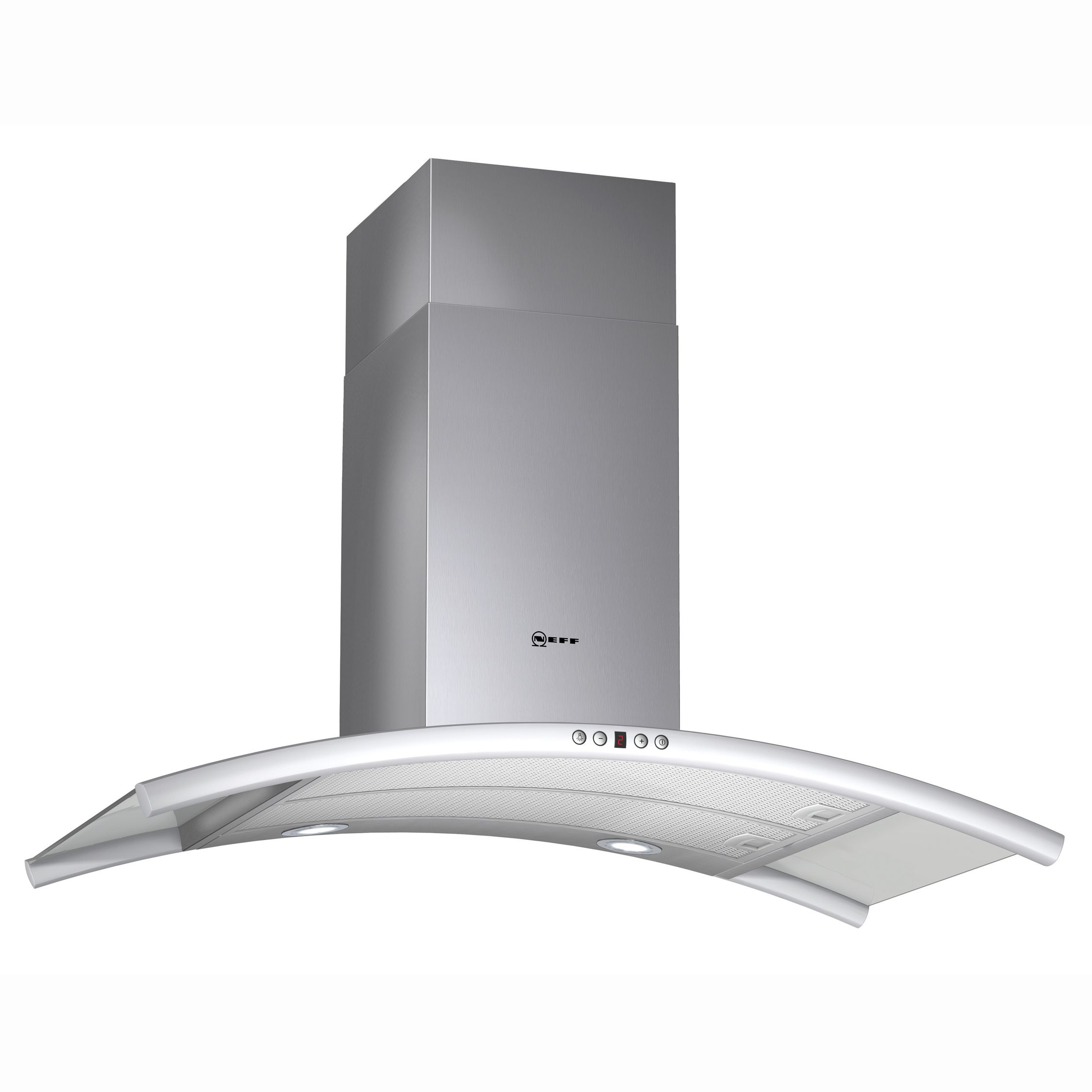 Neff D89D35N0GB Chimney Hood, Stainless Steel at JohnLewis