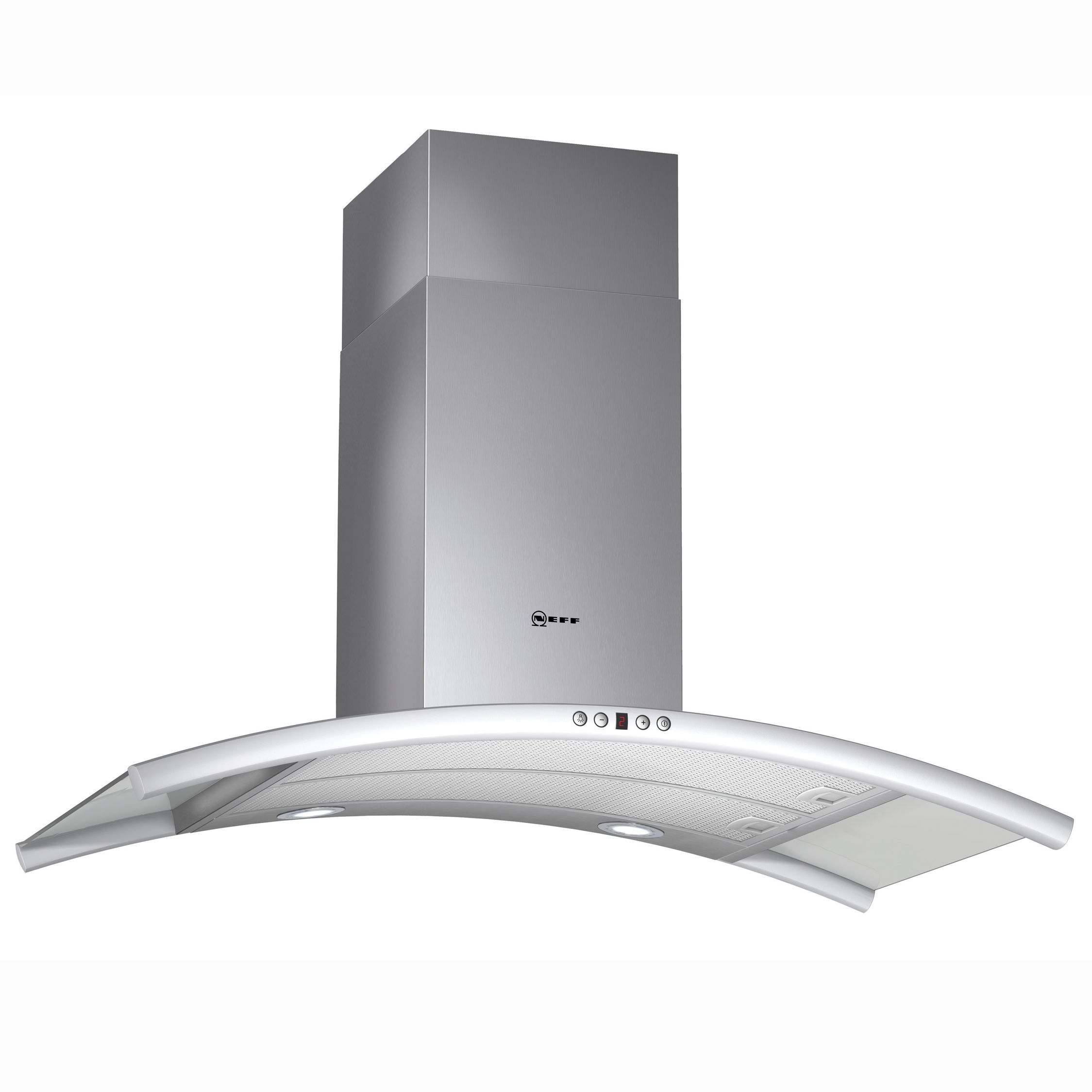 Neff D86D35N0GB Chimney Hood, Stainless Steel at John Lewis