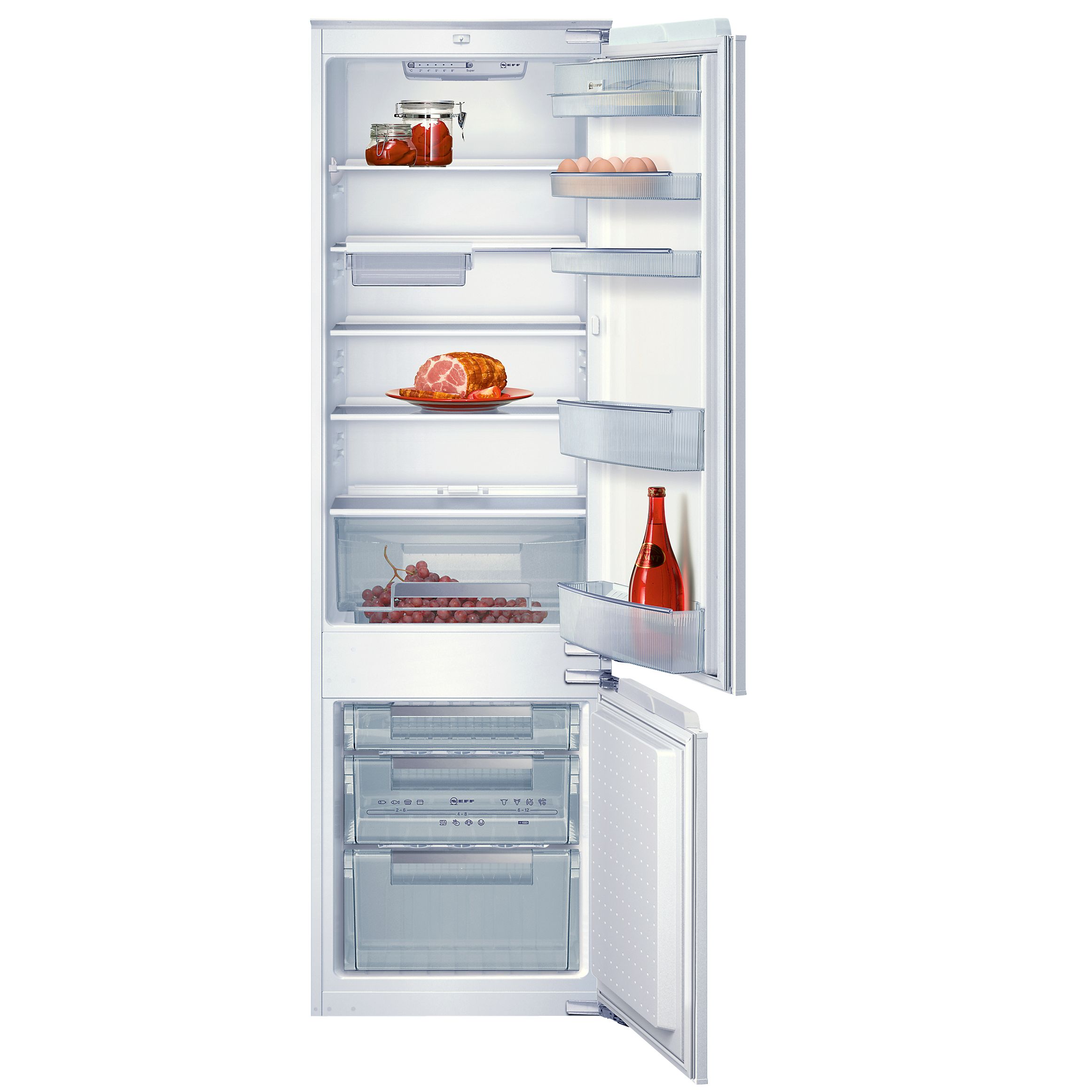 Neff K9524X7GB Integrated Fridge Freezer, White at John Lewis