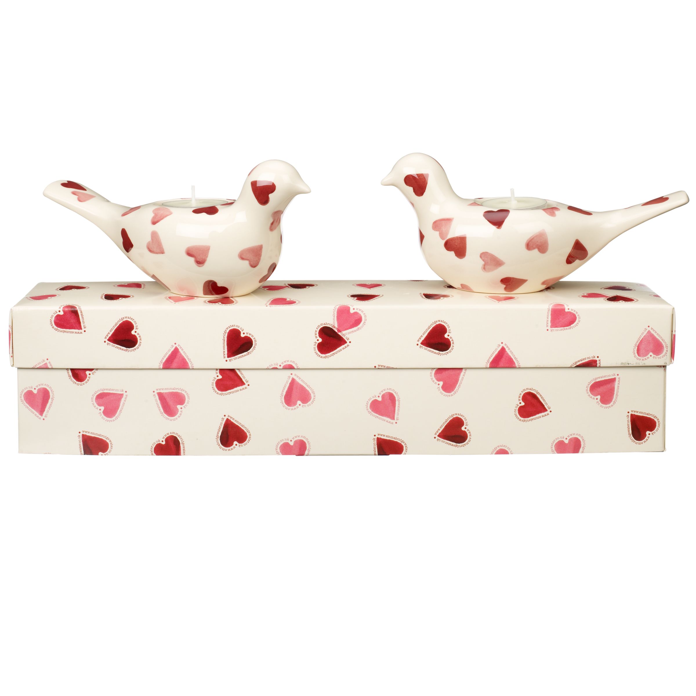 Emma Bridgewater Hearts Dove Tealight Holders