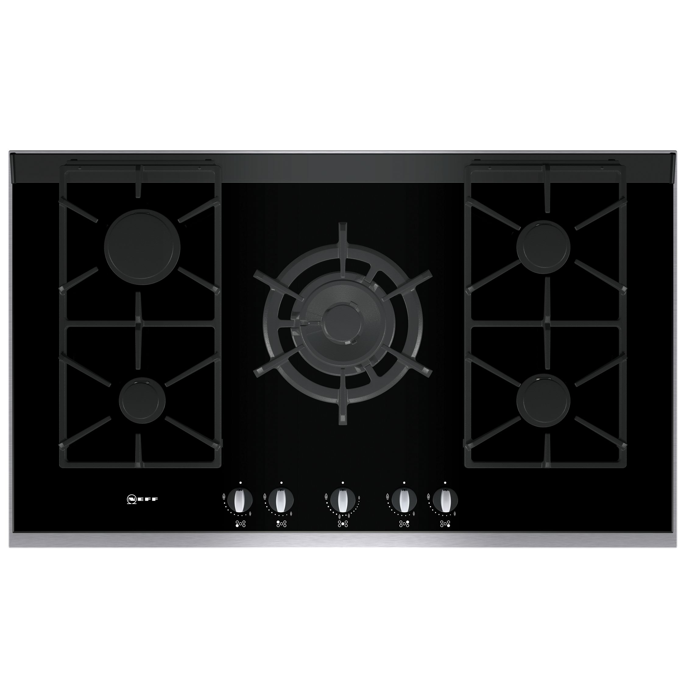 Neff T69S76N0 Gas Hob, Black at John Lewis