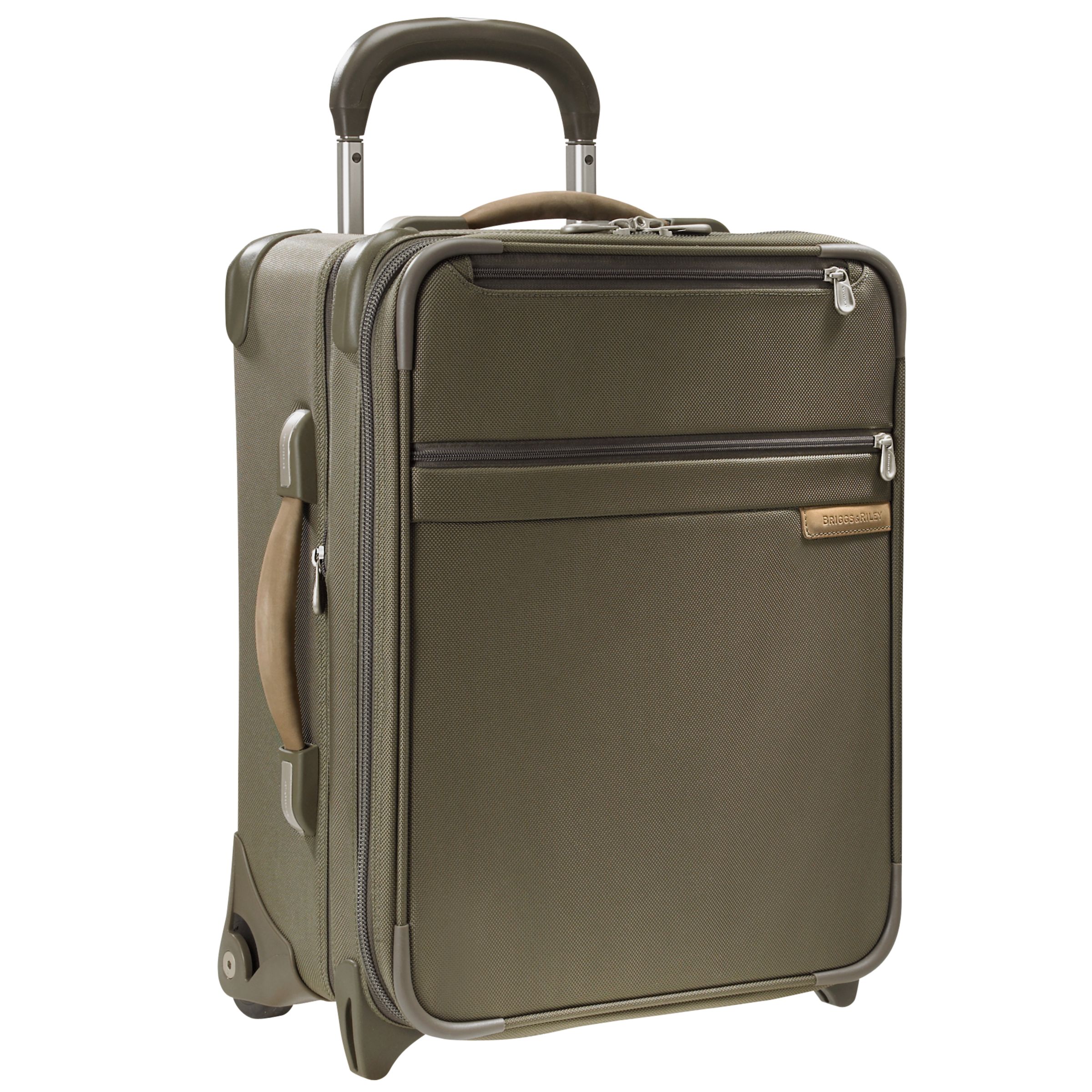Briggs & Riley 18" Expandable Cabin Trolley Case, Olive at John Lewis