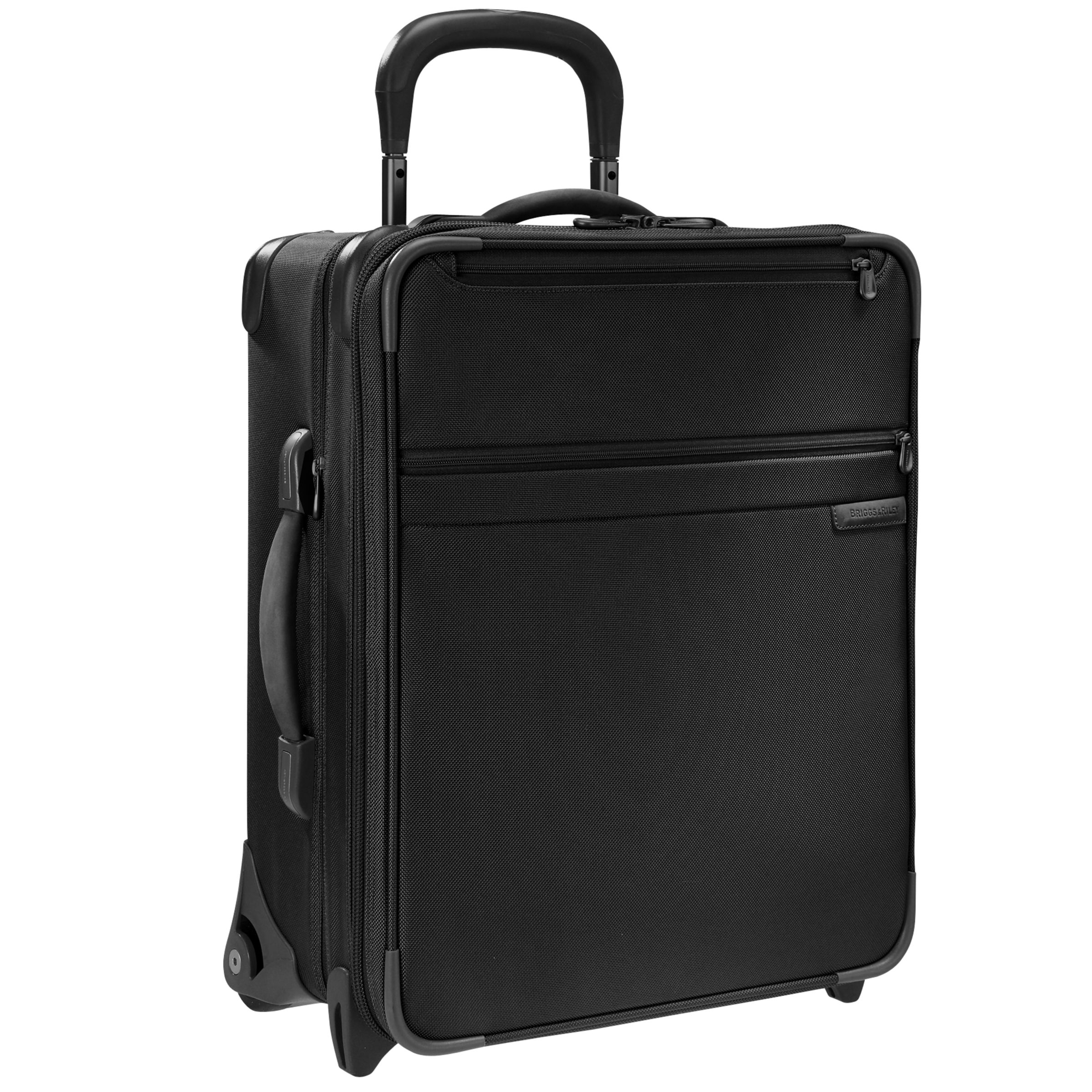 Briggs & Riley 20” Wide-Body Expandable Upright Cabin Bag, Black at John Lewis