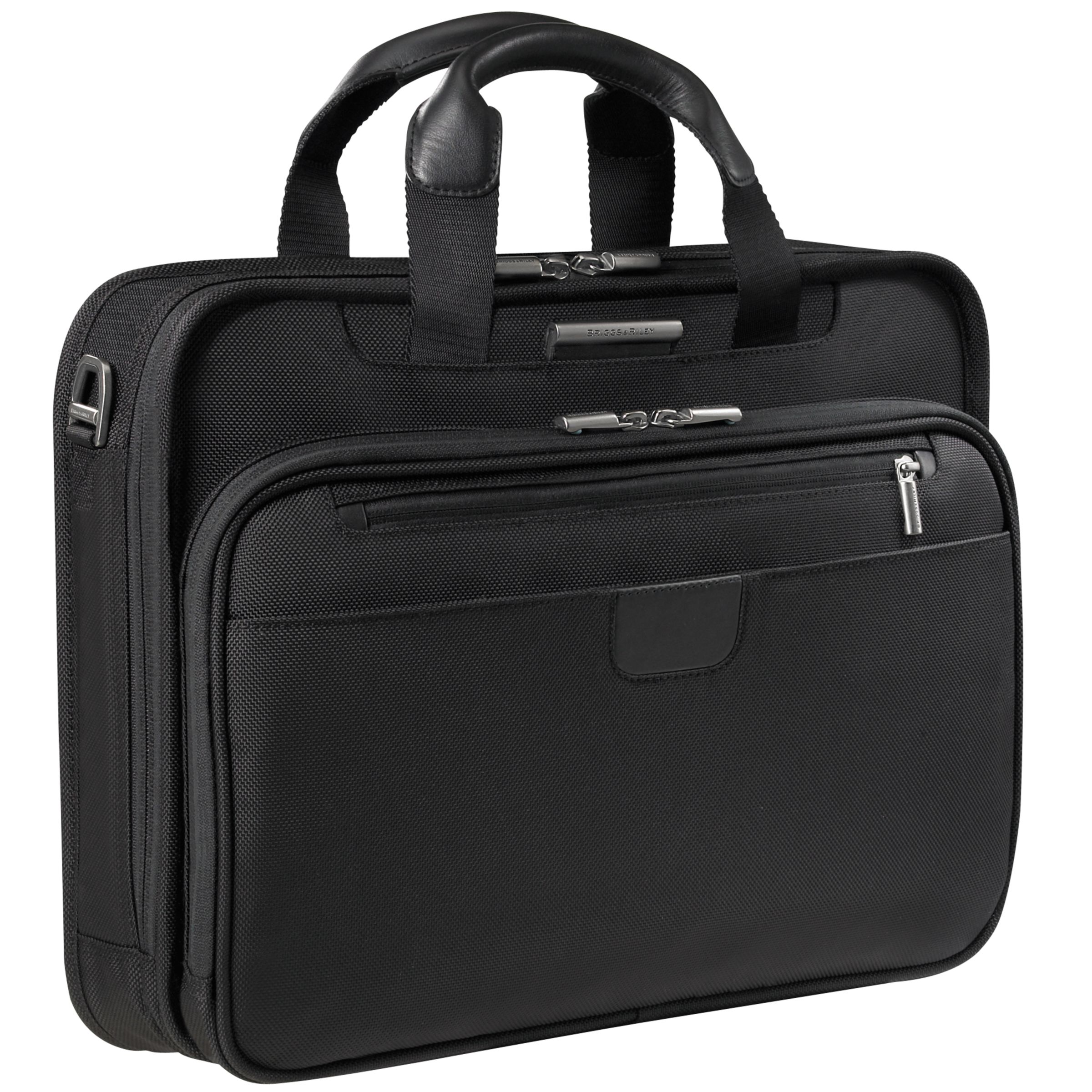 Briggs & Riley 15.4'' Laptop Slim Brief, Black at JohnLewis