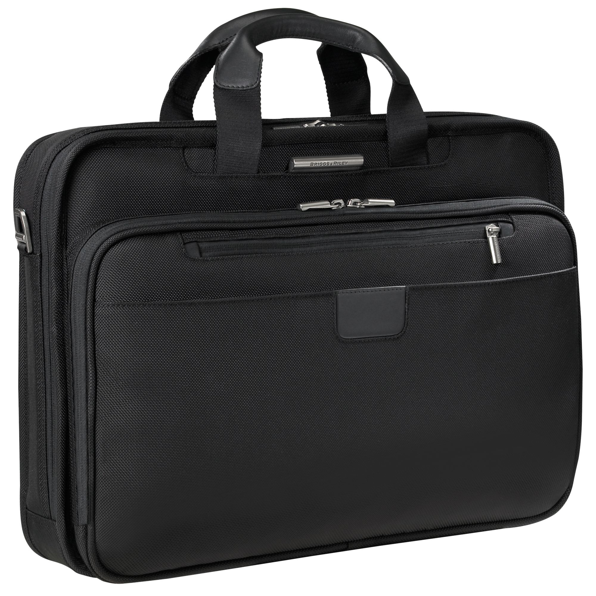 Briggs & Riley 17'' Laptop Slim Brief, Black at John Lewis