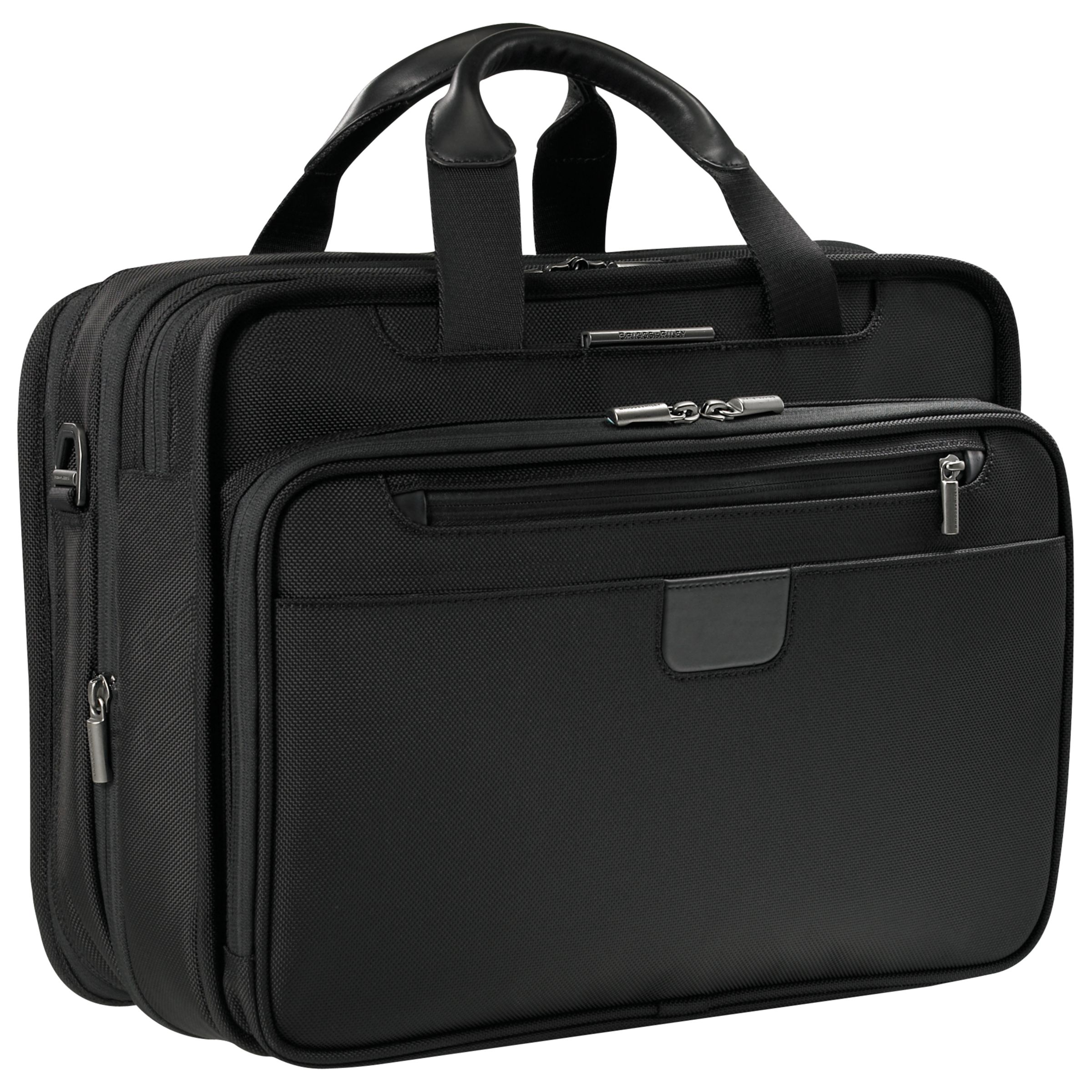 Briggs & Riley 15.4'' Laptop Expandable Briefcase, Black at John Lewis