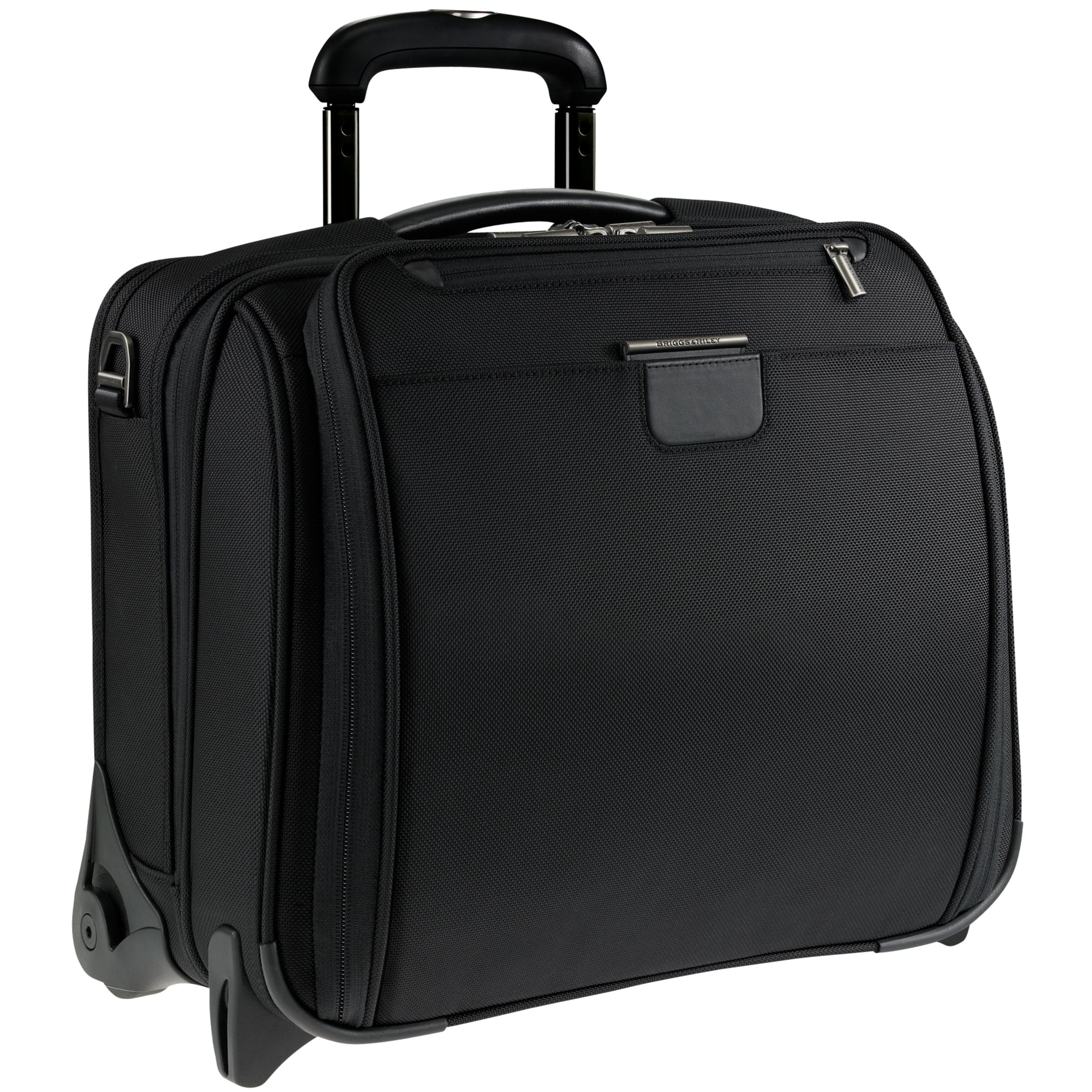 Briggs & Riley 15.4'' Laptop Slim 2-Wheel Briefcase, Black at John Lewis