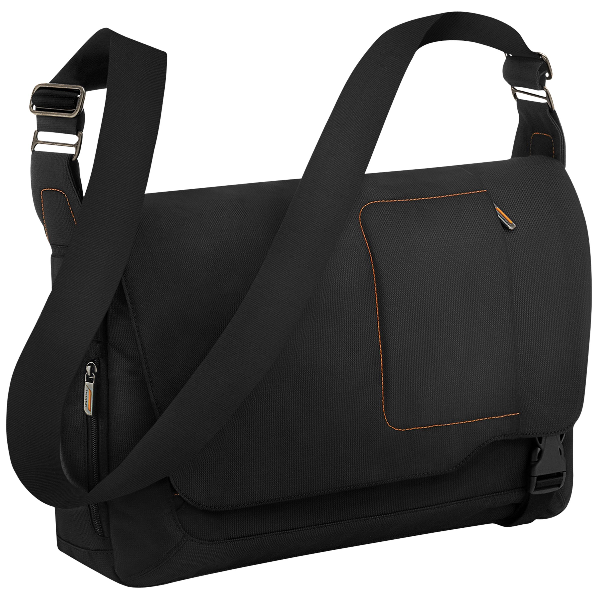 Briggs & Riley Expandable Laptop Messenger Bag, Black at John Lewis