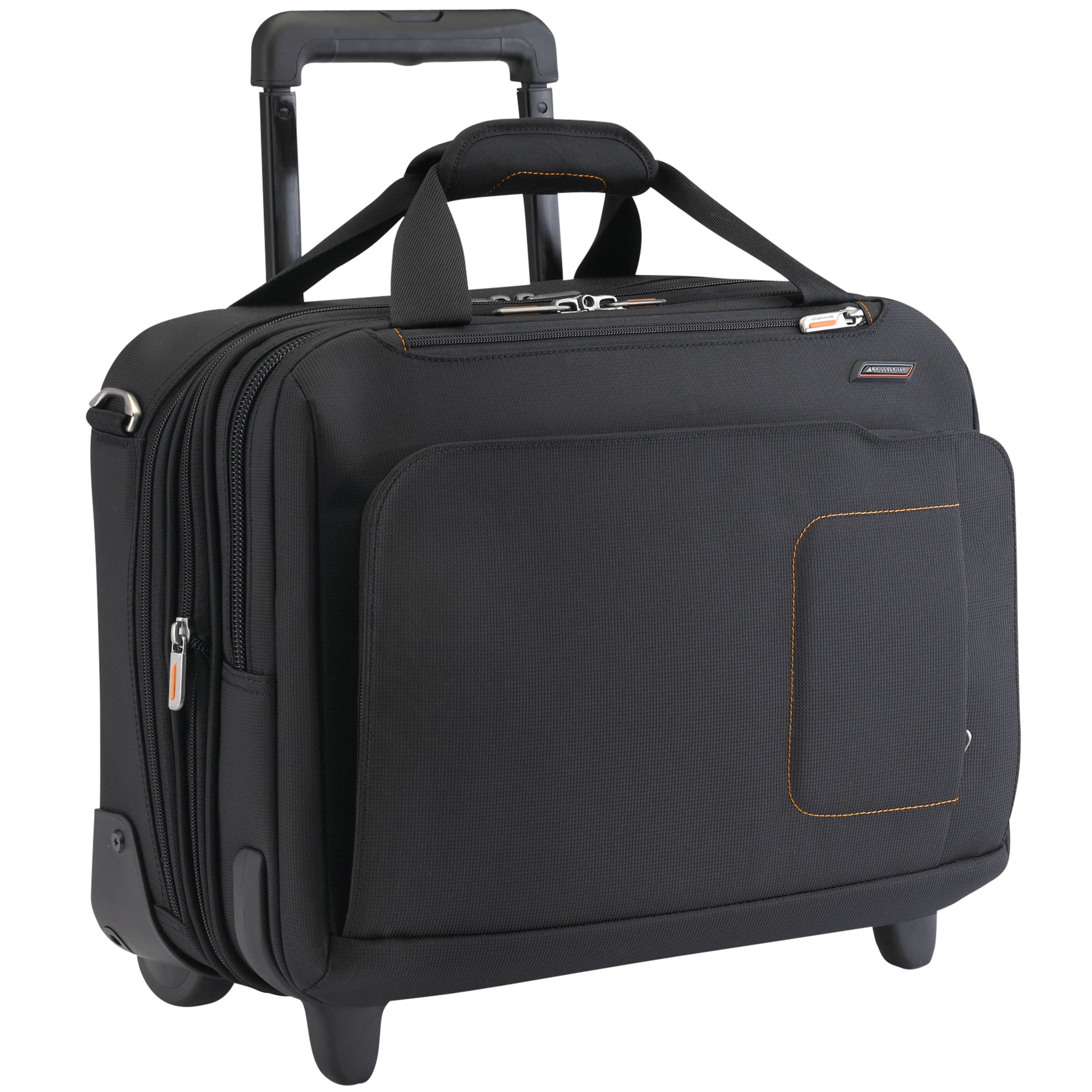 Briggs & Riley Expandable 2-Wheel Laptop Briefcase, Black at John Lewis