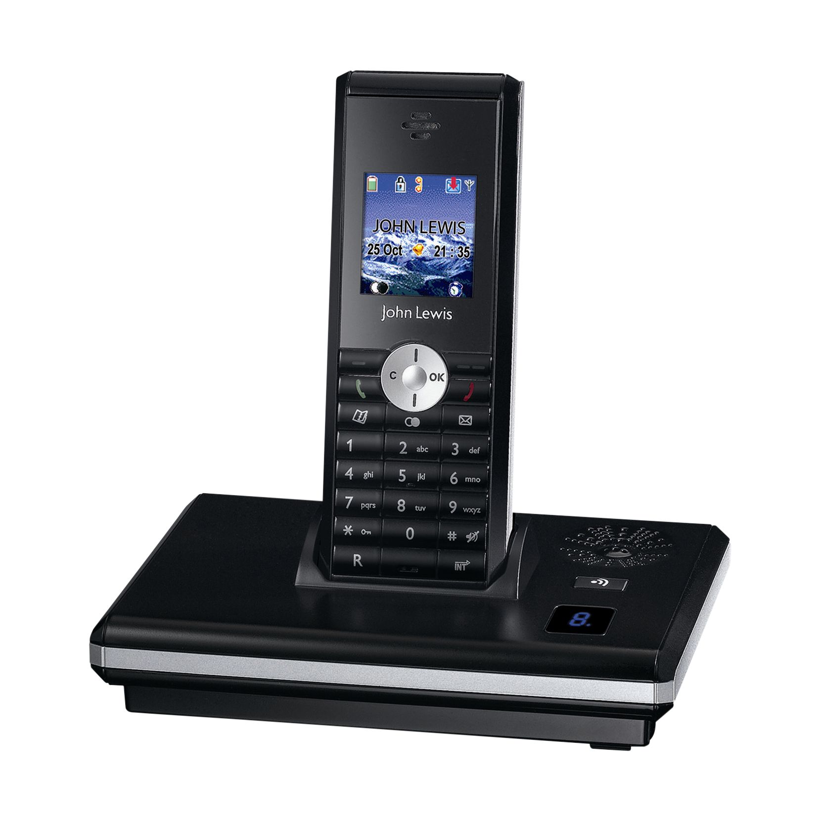 John Lewis JLYAT0941 Digital Telephone and Answering Machine, Single DECT