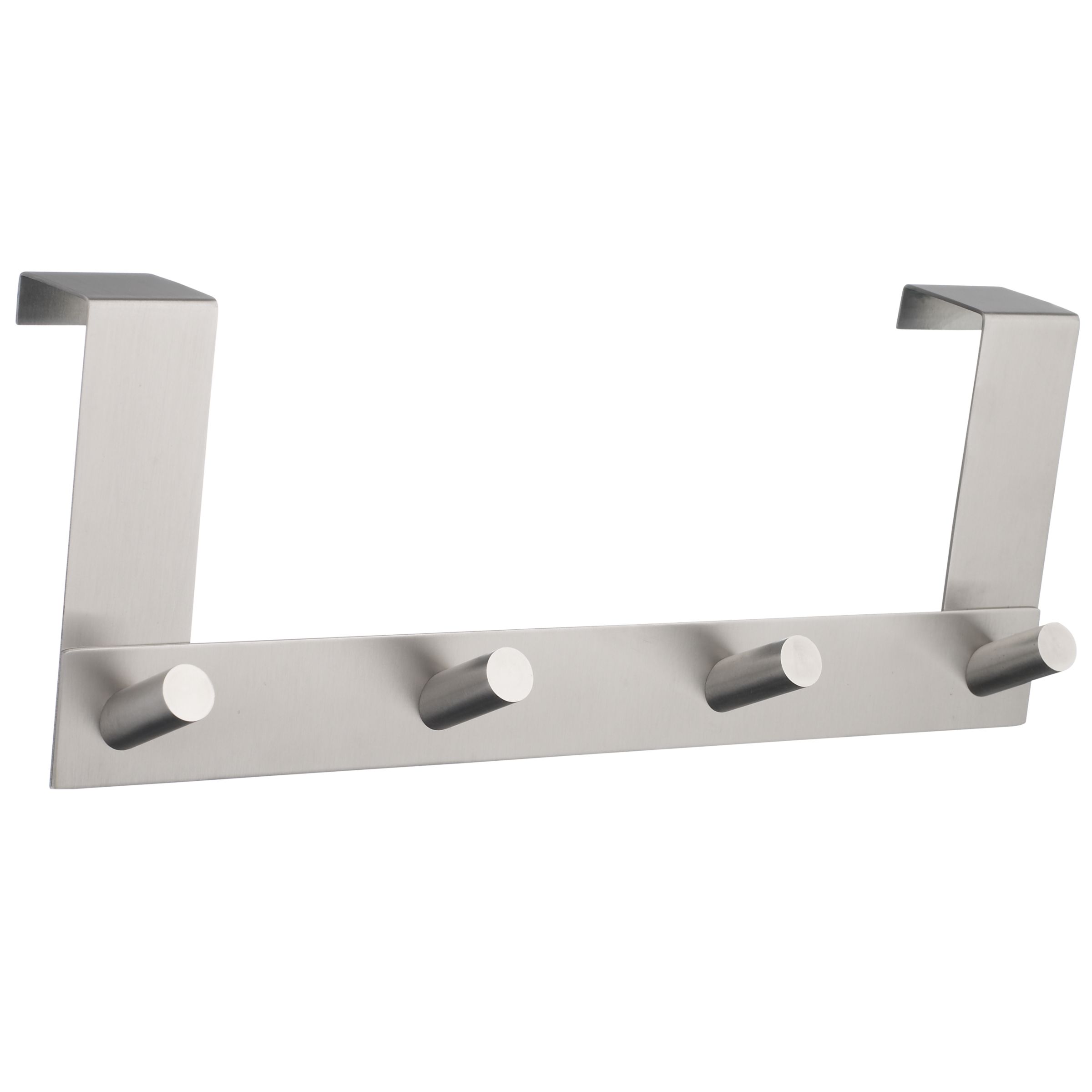 John Lewis Poole Stainless Steel Over Door Hooks, Set of 4