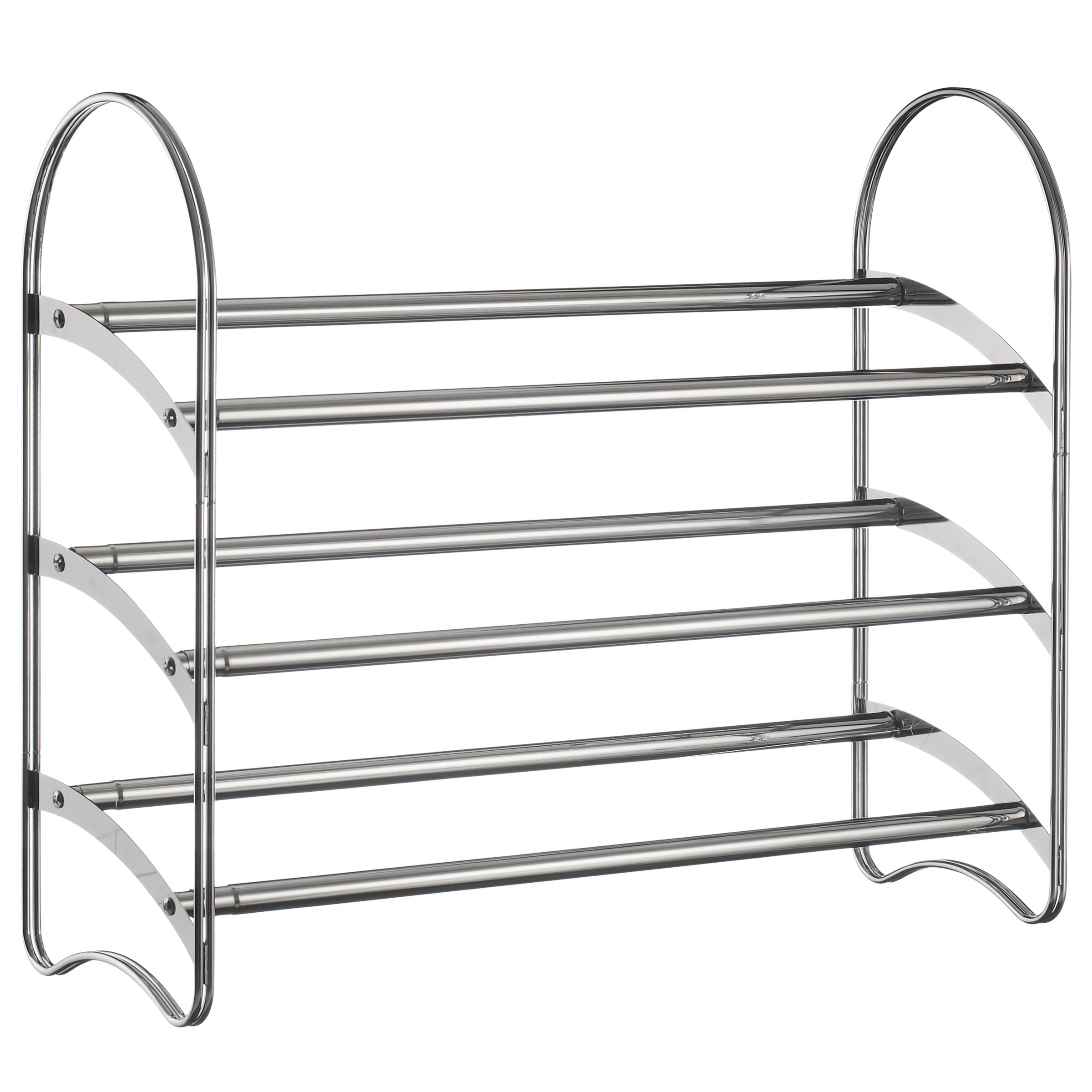3-Tier Shoe Rack, Chrome