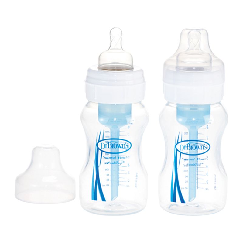 Dr Brown's Natural Flow Polypropylene Bottle, Pack of 2, 240ml
