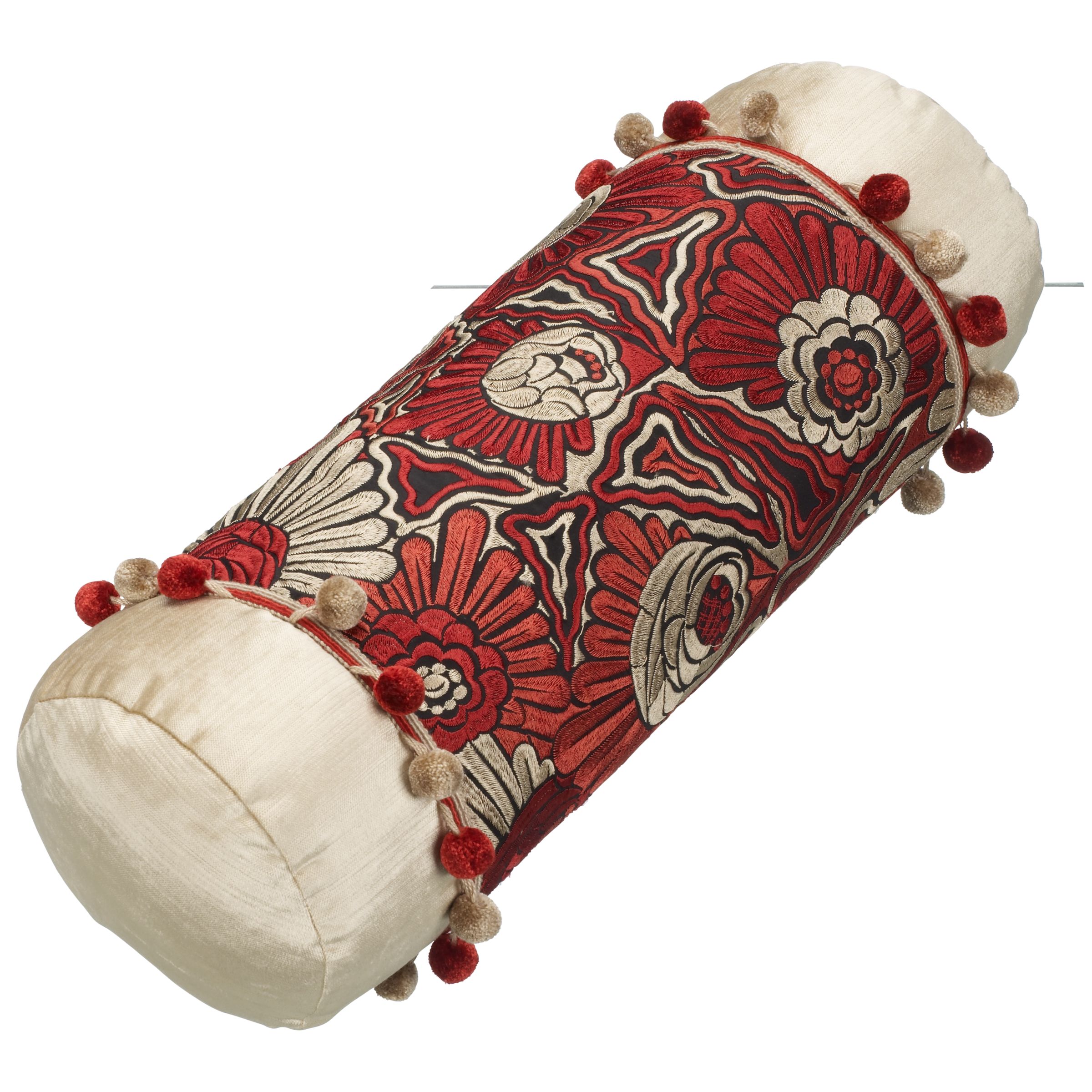 Neisha Crosland Collection Fanfare Bolster, Red / Gold