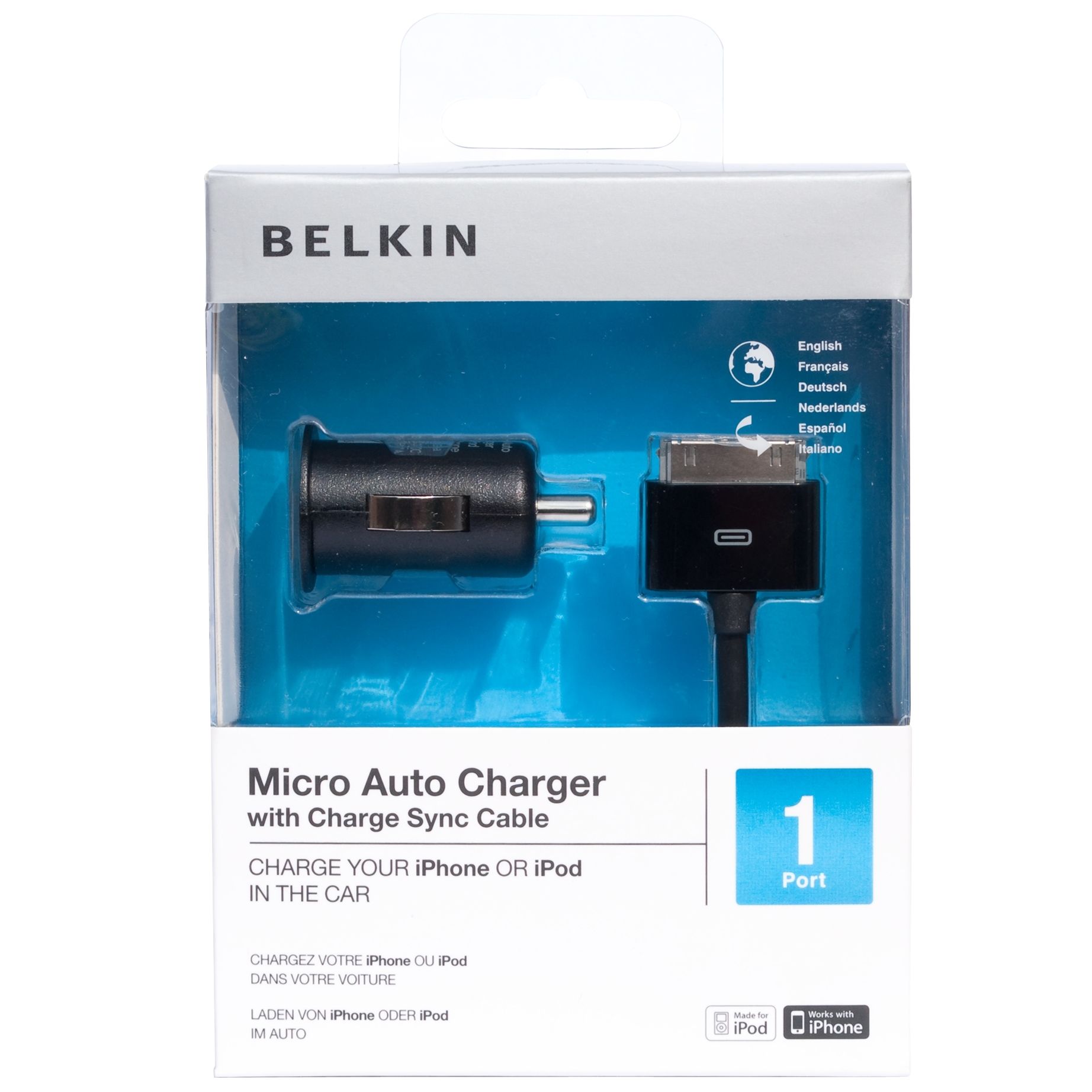 Belkin Universal mini USB CLA. Slots in to Cars Cigar lighter socket. For iPhone