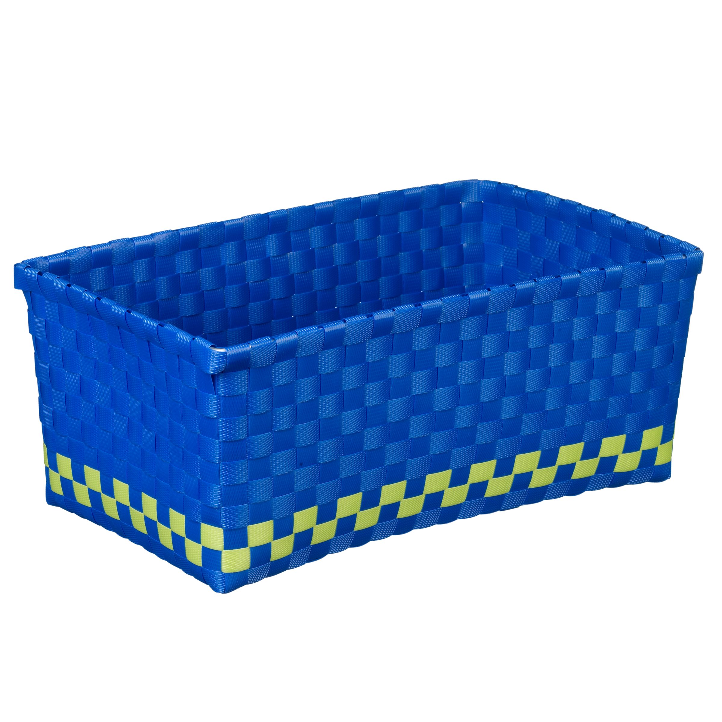 John Lewis Woven Basket, Blue