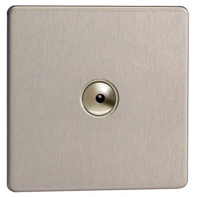 John Lewis Light Switch Stirling 1 Gang 1 Way Touch Dimmer Brushed Steel