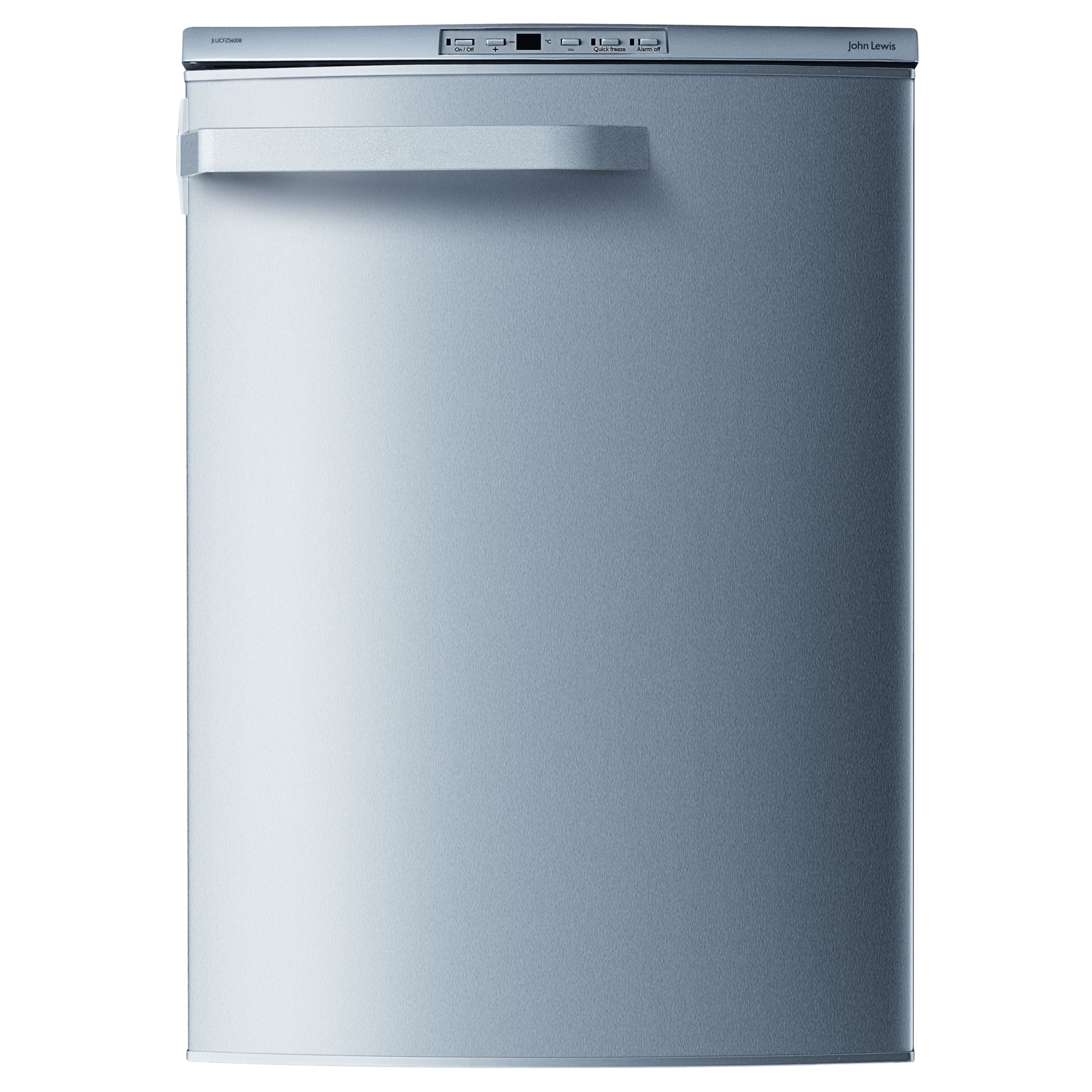 John Lewis JLUCFZS6008 Frost Free Freezer, Stainless Steel Look at John Lewis