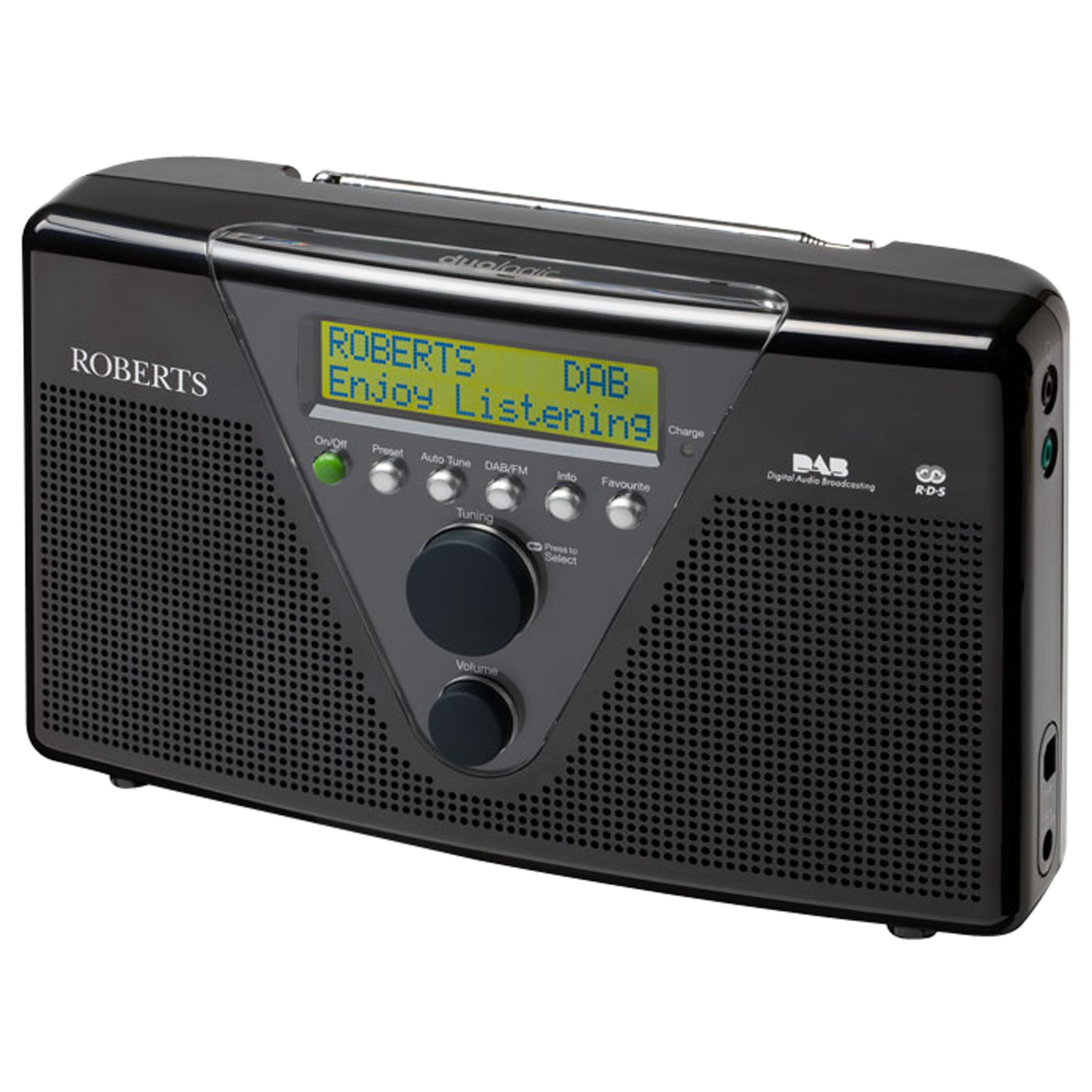 ROBERTS Duologic DAB Digital Radio, Black ROBERTS Duologic DAB Digital Radio, Black