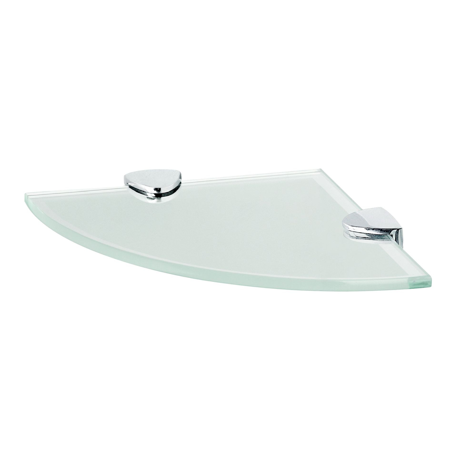 Miller Frosted Glass Bathroom Corner Shelf