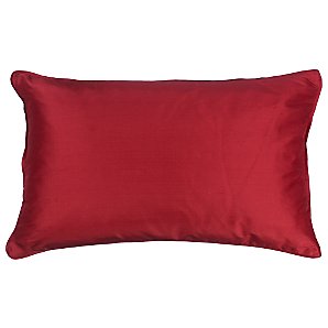 John Lewis Plain Silk Piped Cushion, Lacquer