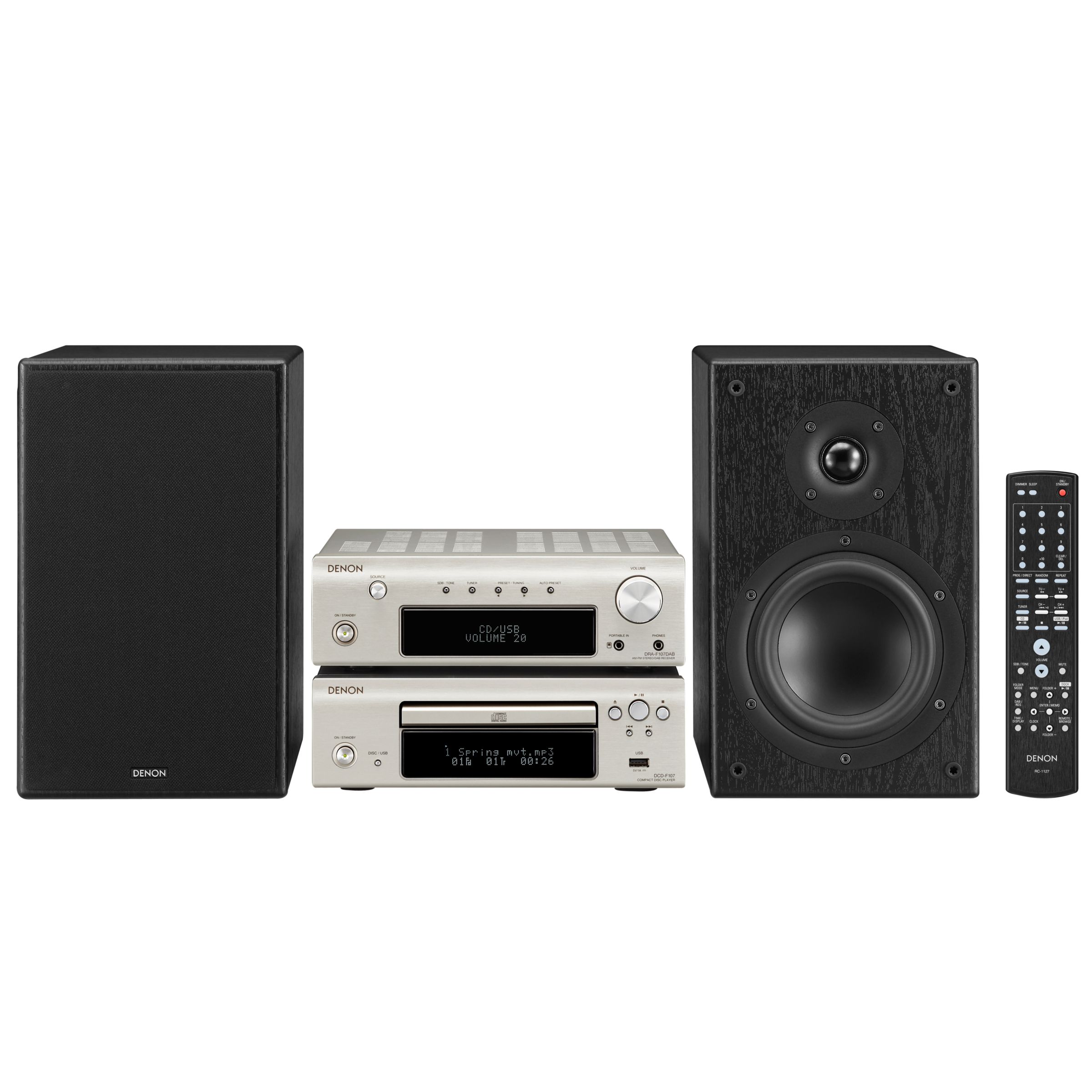 Denon D-F107 DAB Micro System at John Lewis