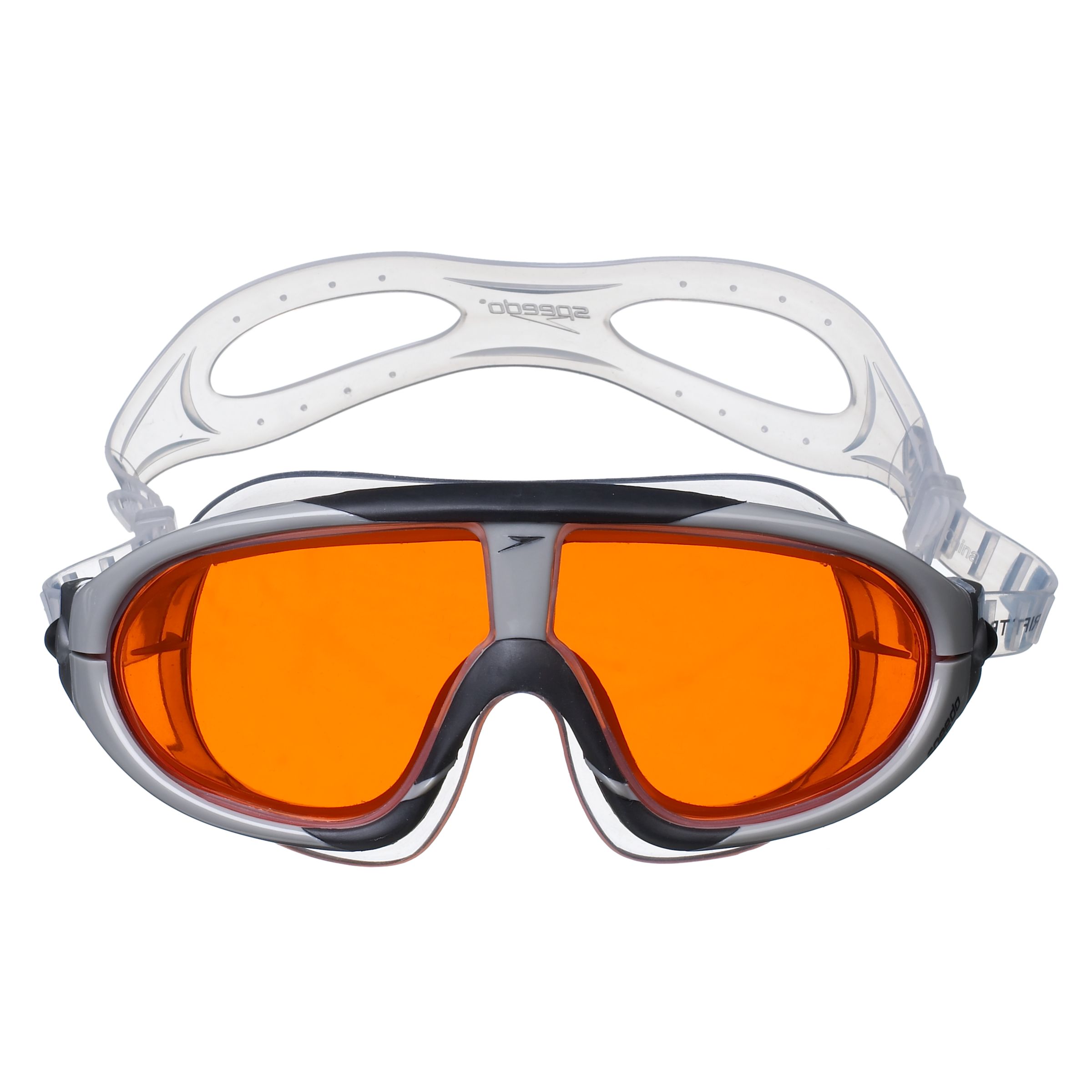 Speedo Rift Tri Power Goggles, Clear/Orange
