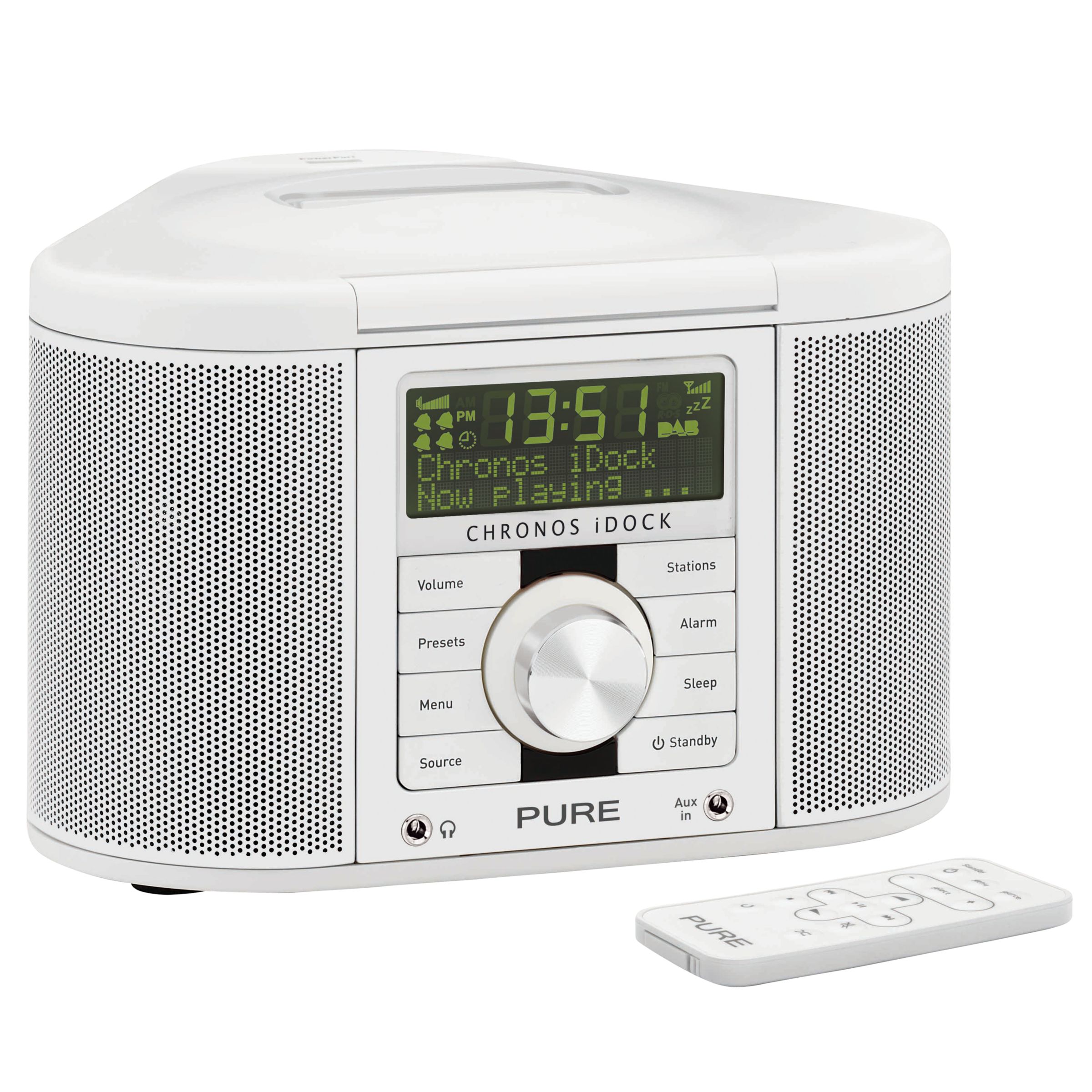 PURE Chronos iDock Series II DAB Clock Radio White