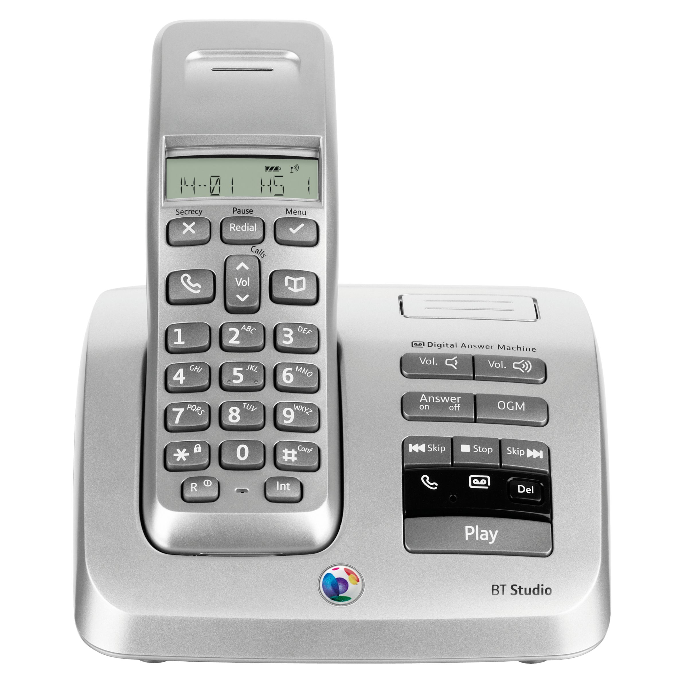 BT Studio 3500 Digital Telephone and Answering Machine, Single DECT