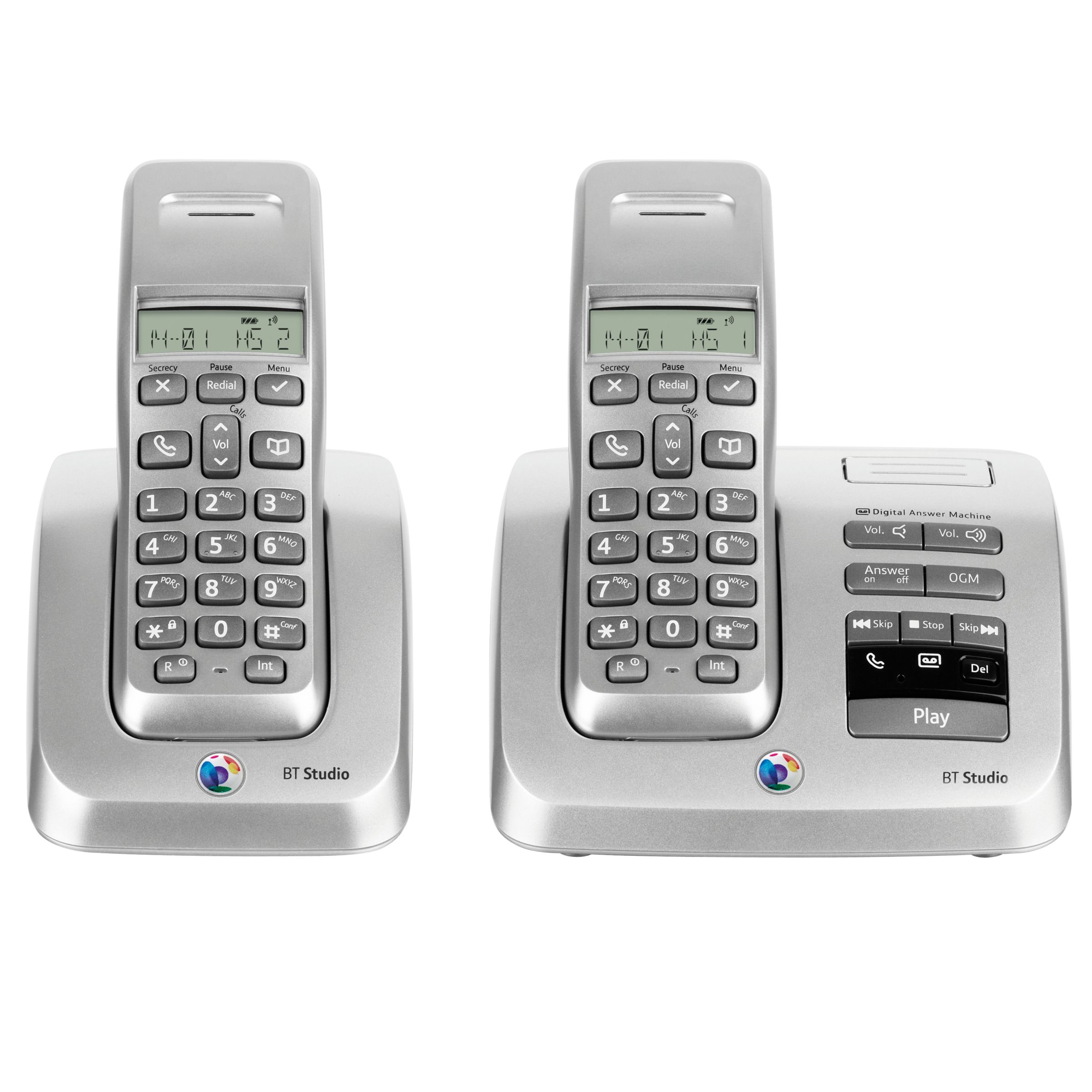 BT Studio 3500 Digital Telephone, and Answering Machine, Twin DECT
