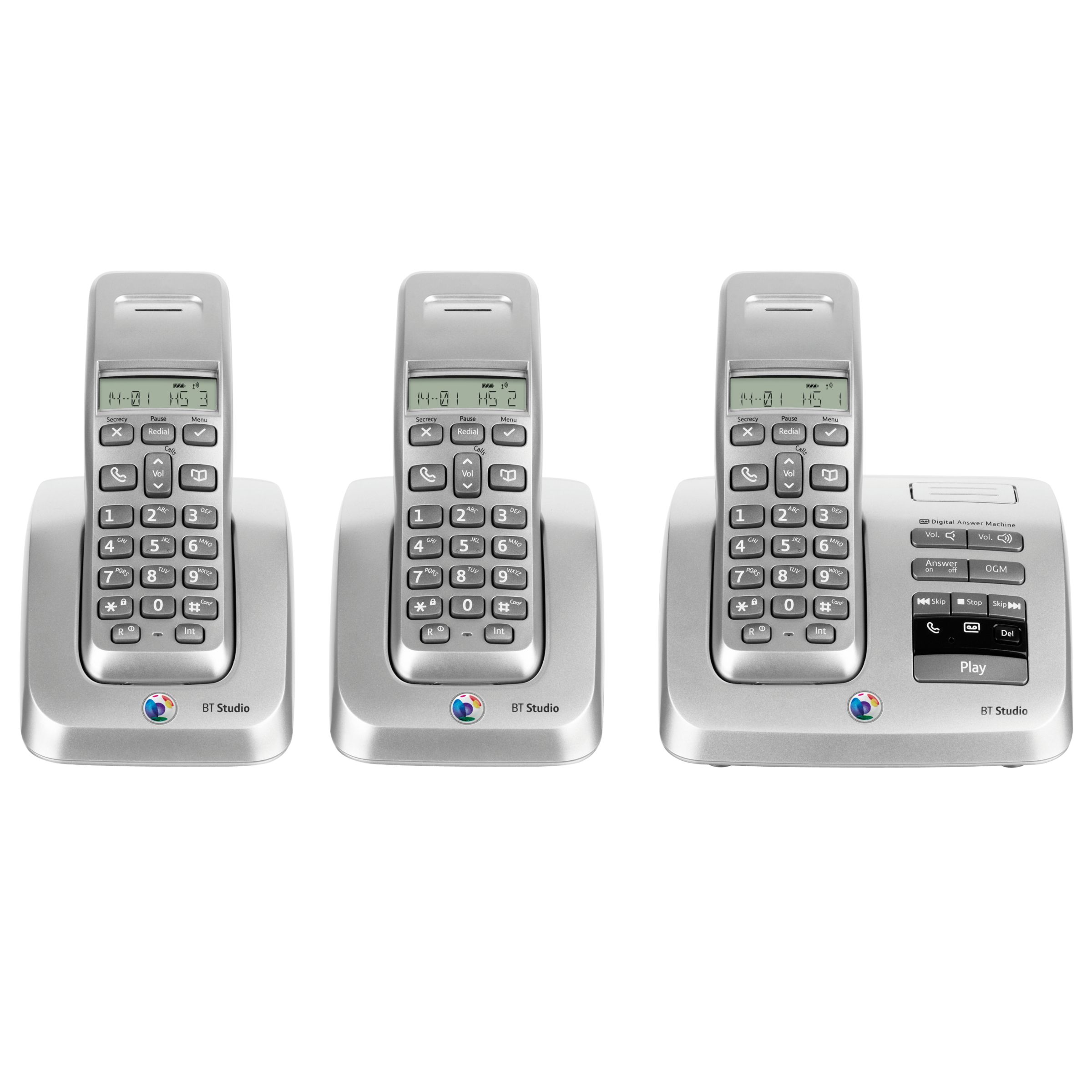 BT Studio 3500 Digital Telephone and Answering Machine, Trio DECT