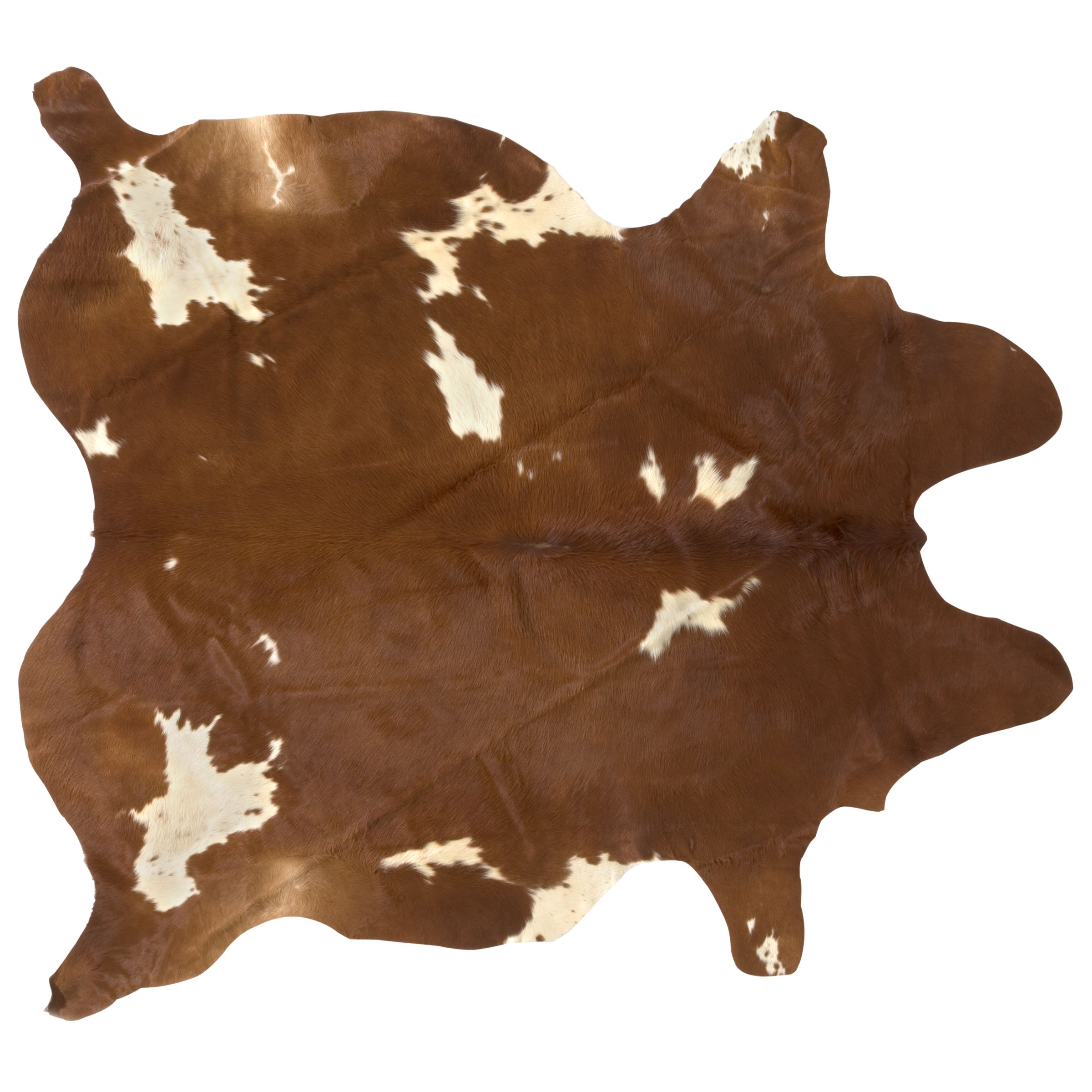 Cow Hide Rug, Brown/White at John Lewis