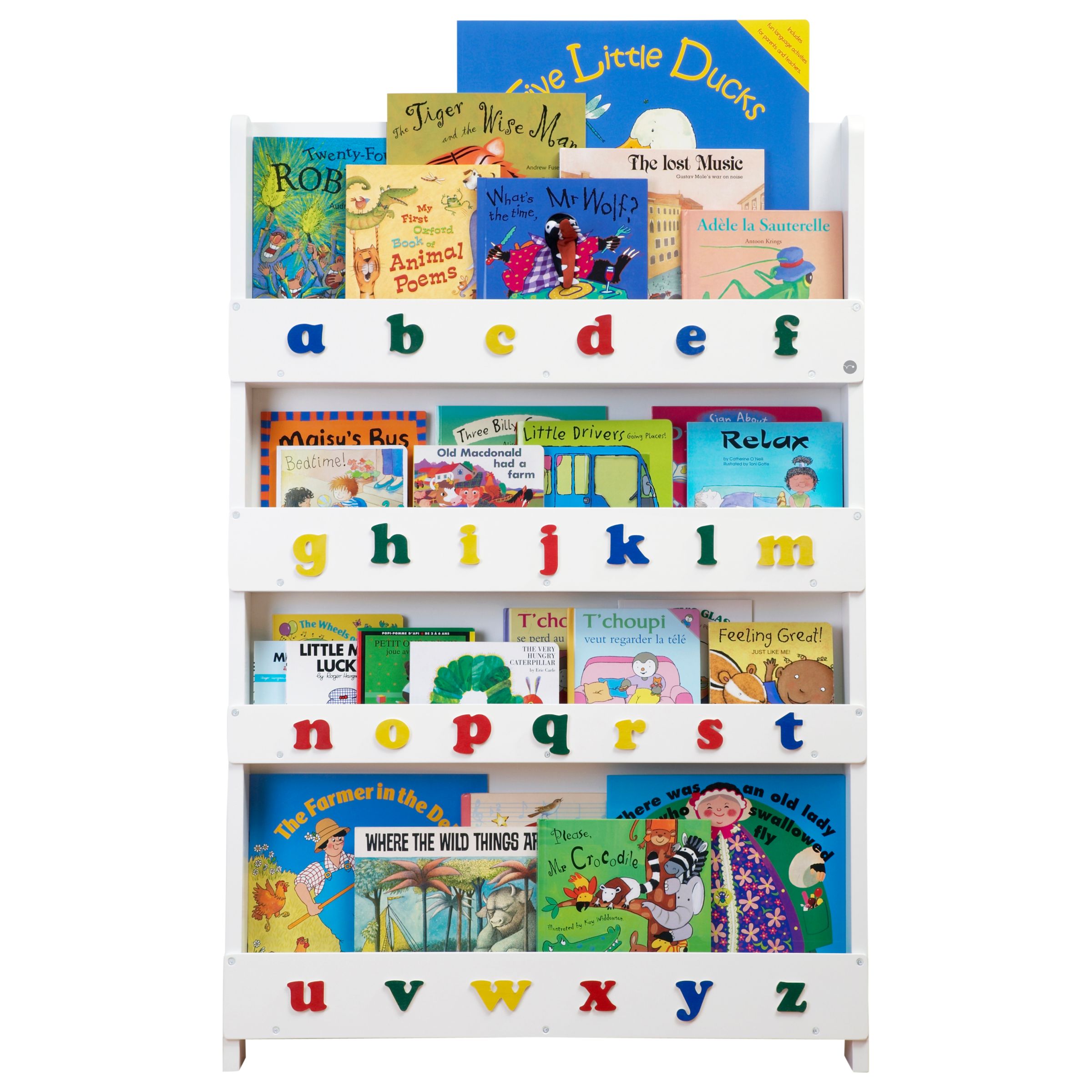 Tidy Books ABC Bookcase, White