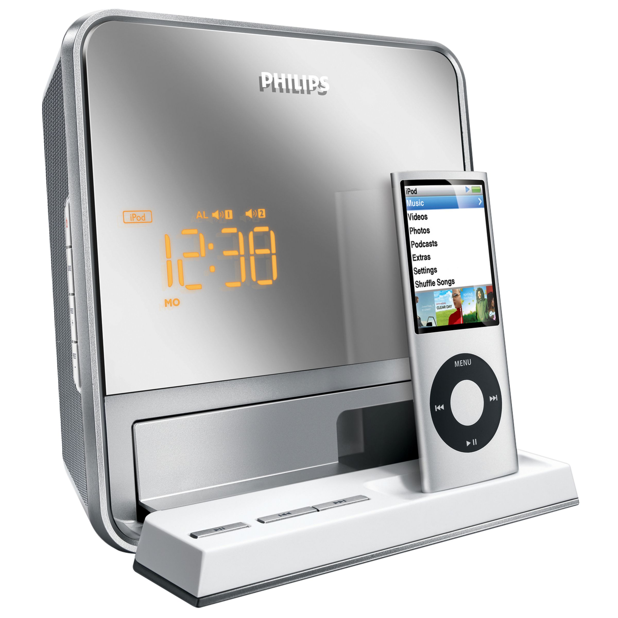 Philips DC190/05 FM Clock Radio with iPod Dock